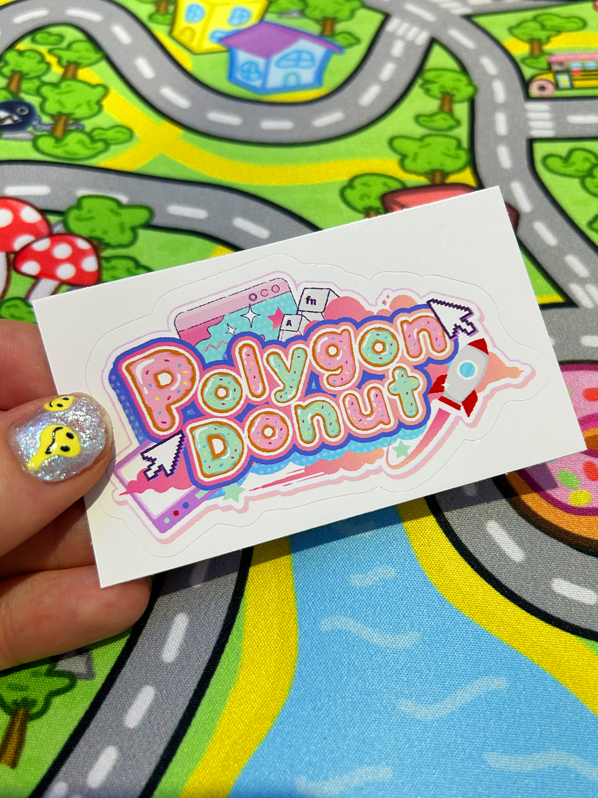 Polygon Donut Logo Sticker PolygonDonut