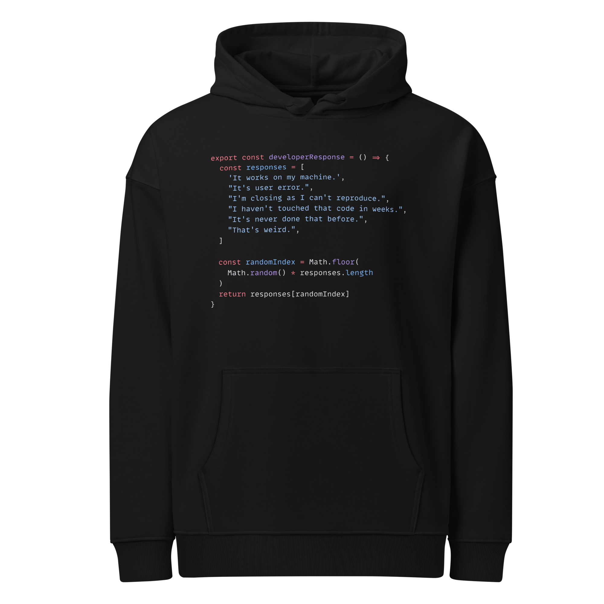 Developer Excuse Javascript Hoodie - Dark