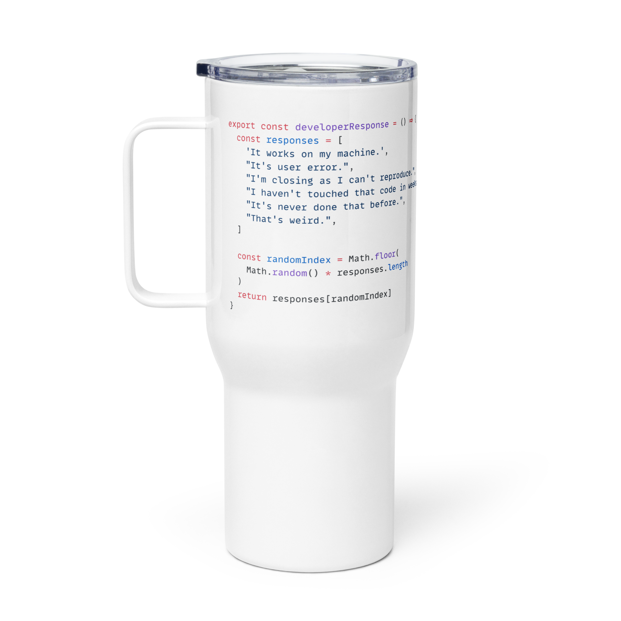 Developer Excuse Javascript - Travel Mug