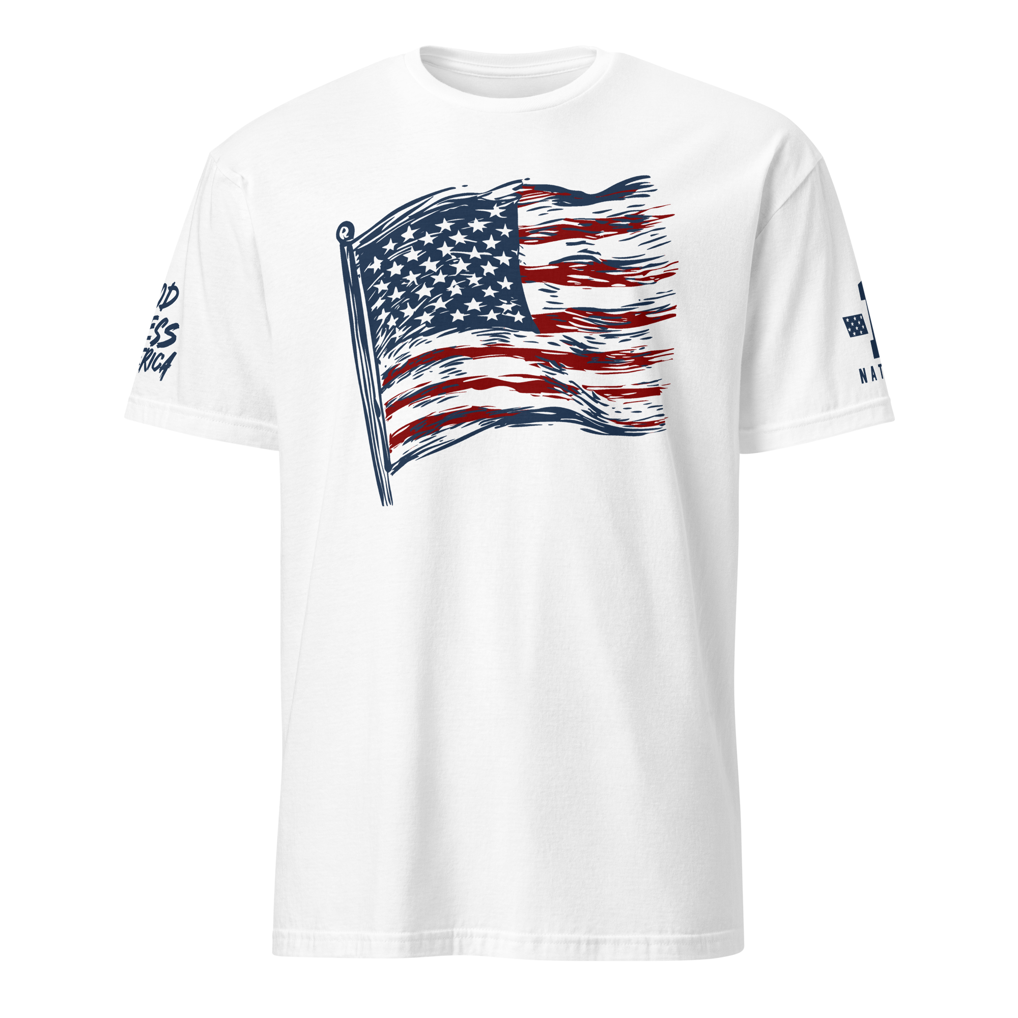 God Bless America Wavy Flag