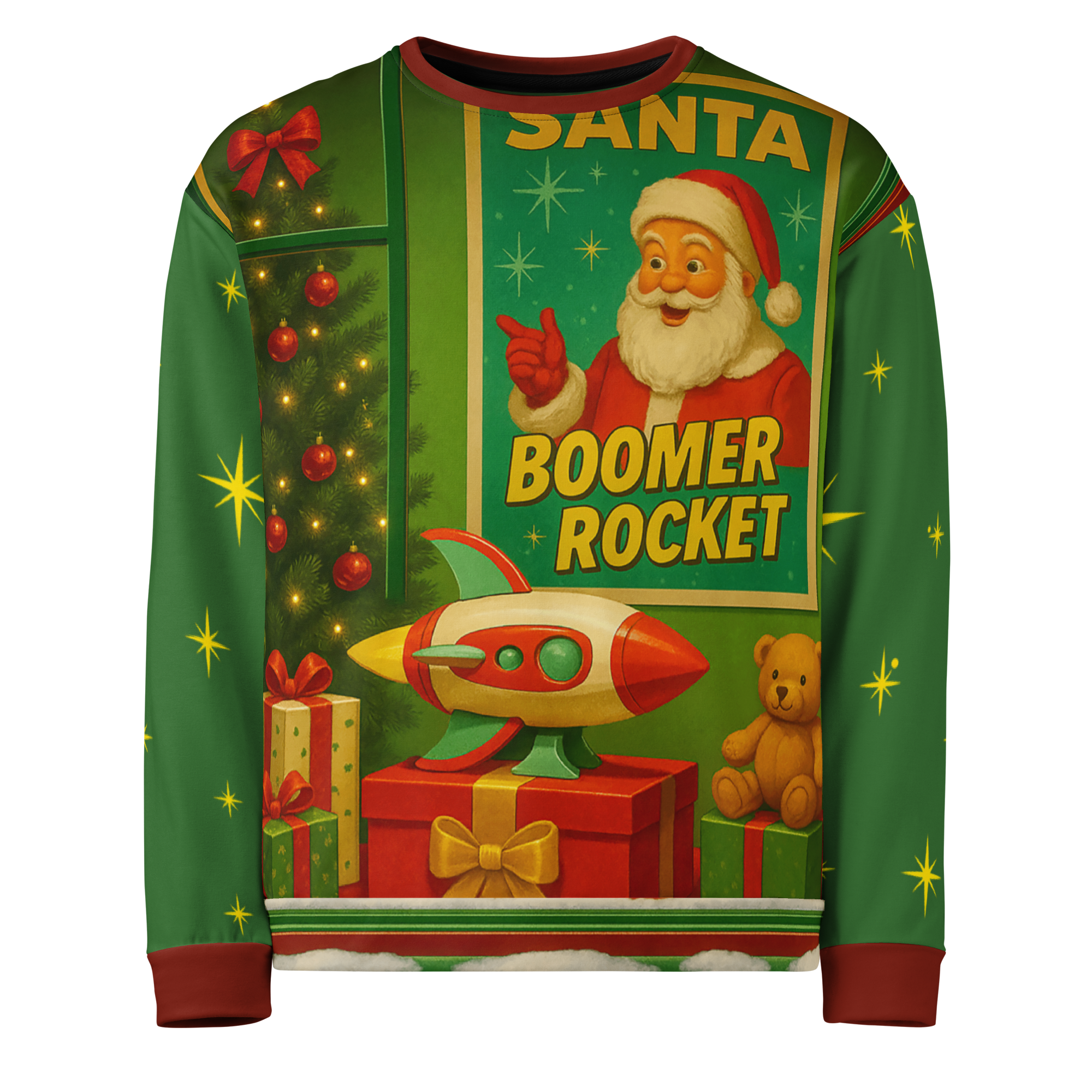 Santa Boomer Rocket Display