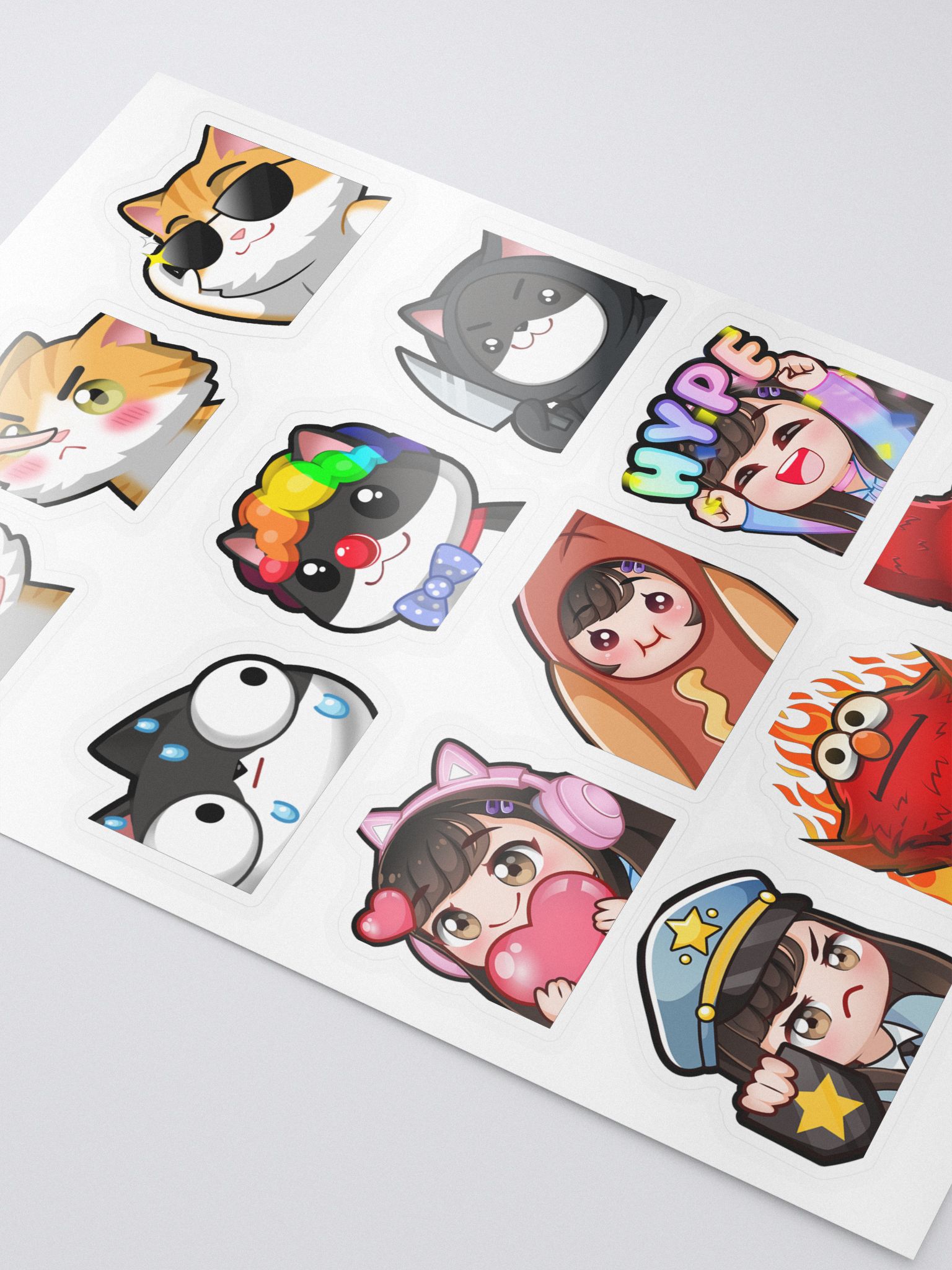 Emote Sticker Sheet | Peachykat