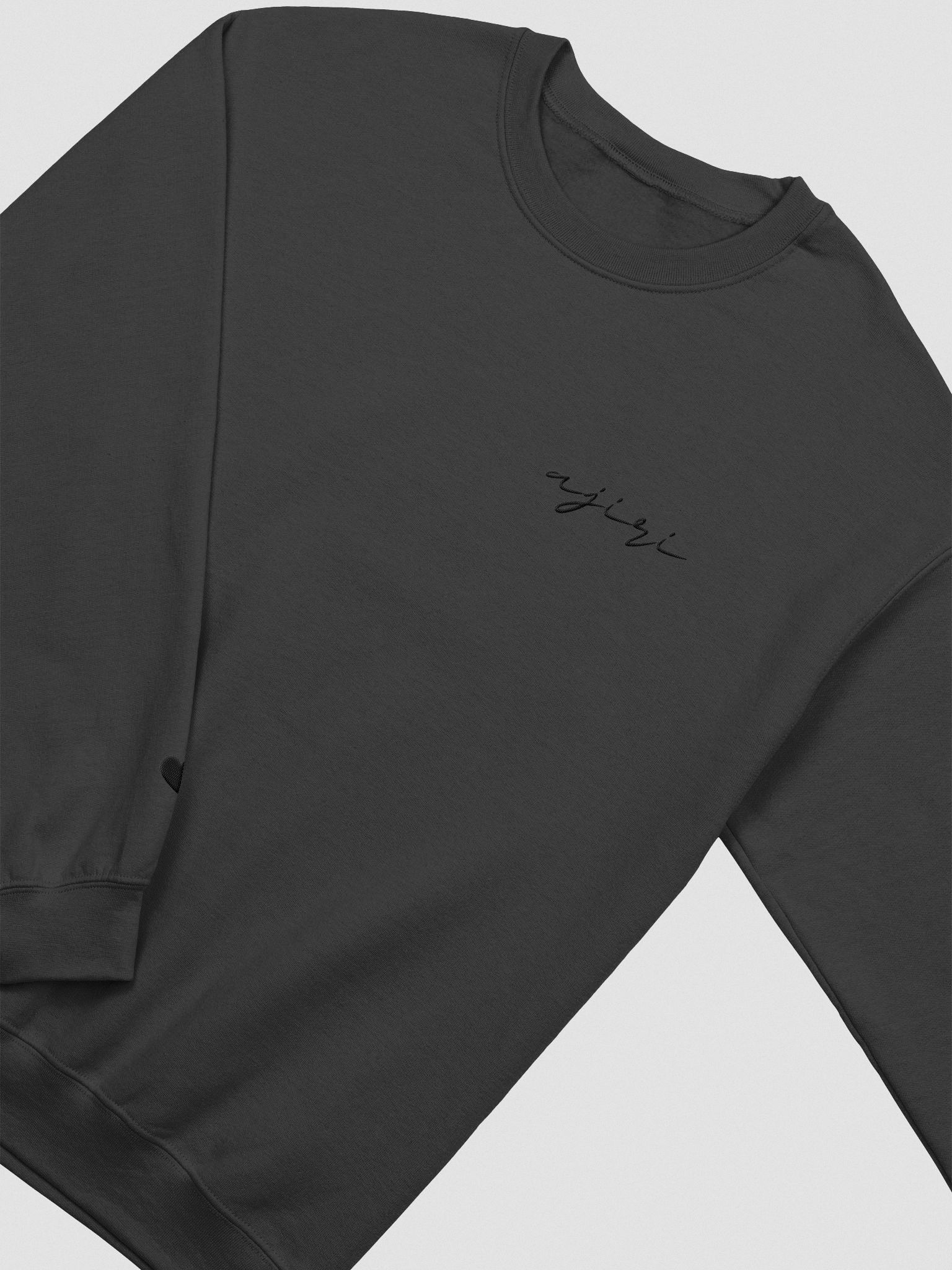 Ajiri Embroidered Crewneck Sweatshirt - Black Thread | Ajiri