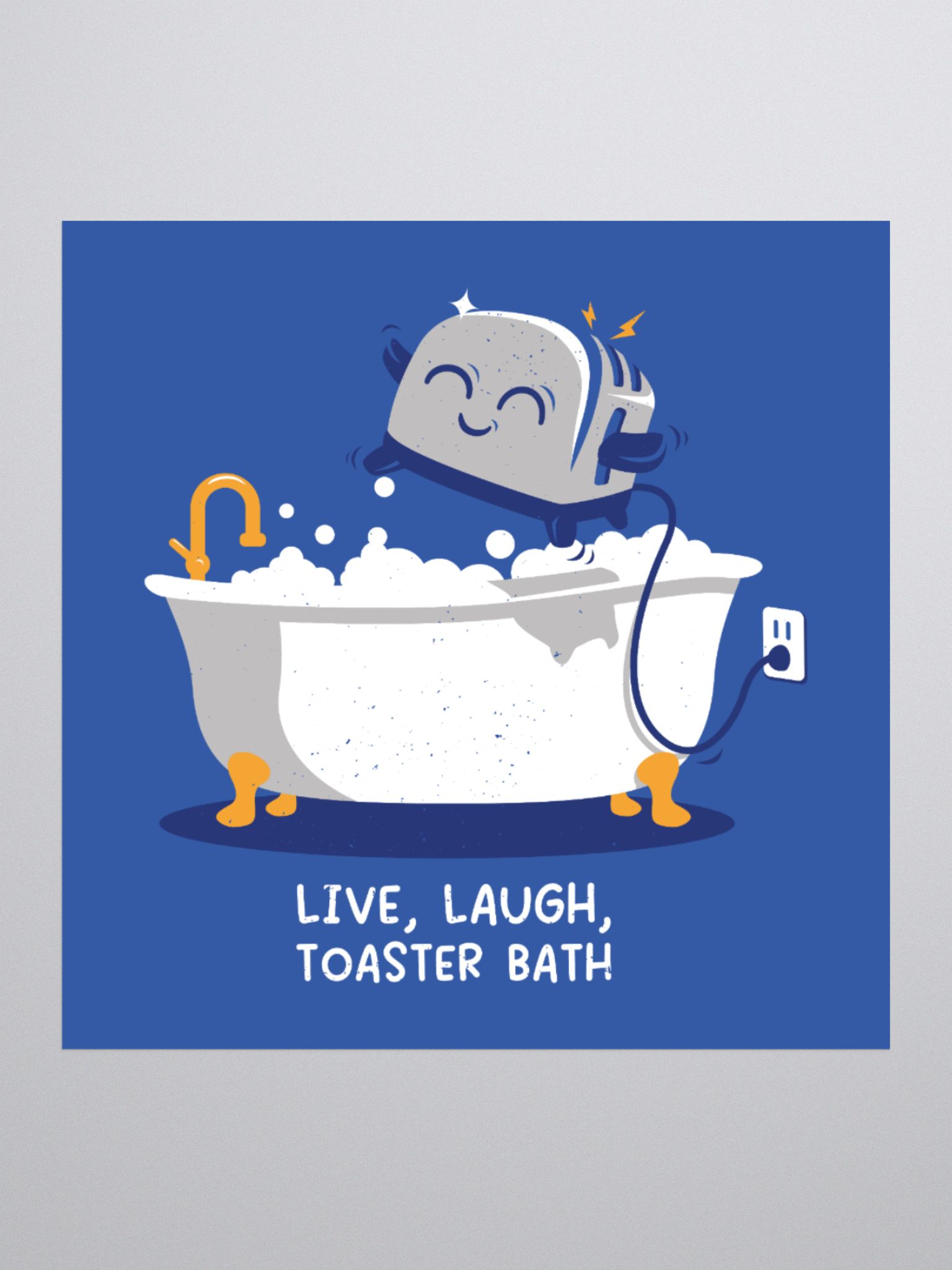 Live, Laugh, Toaster Bath Sticker | MandatoryFunDay