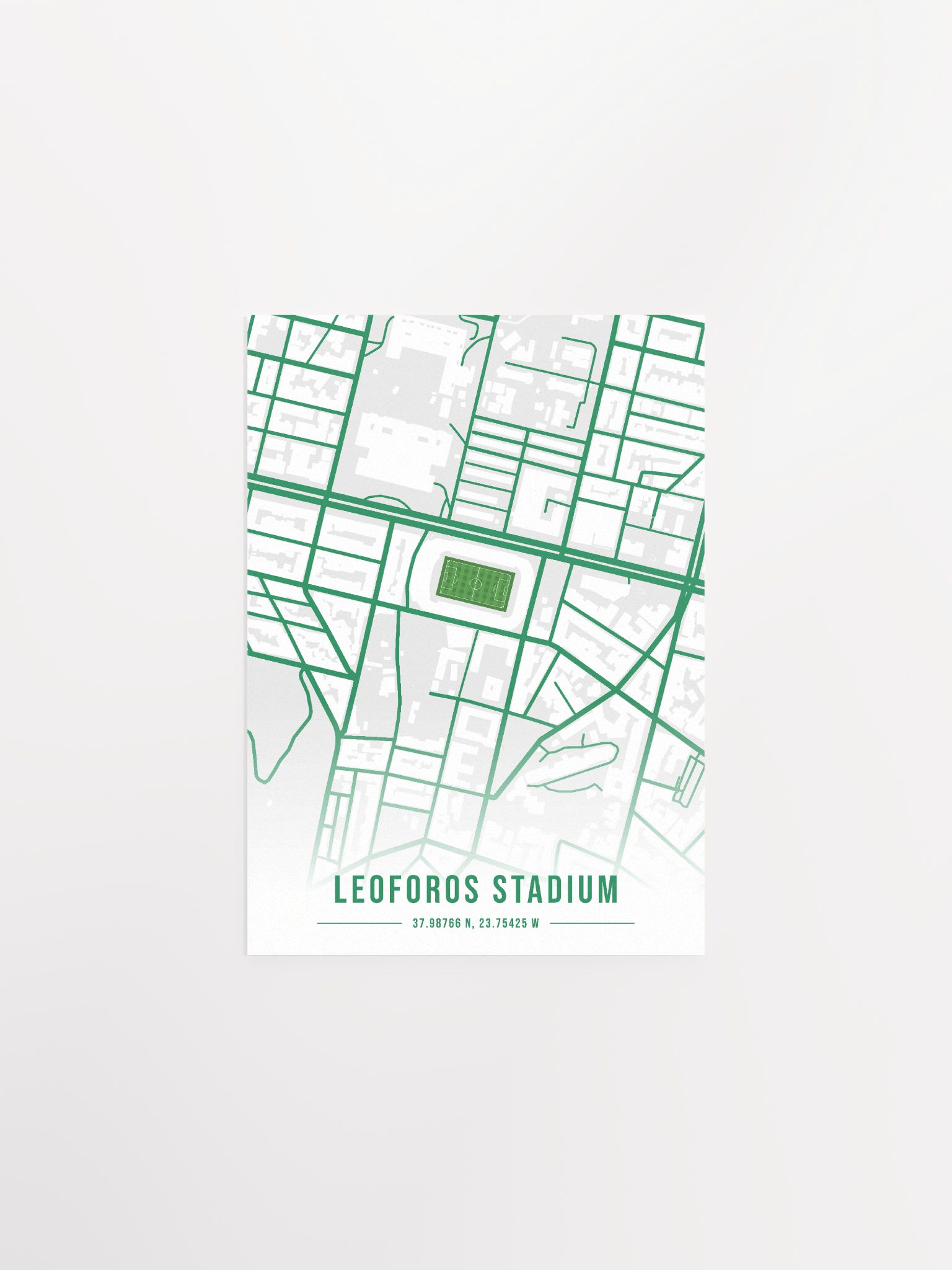 Panathinaikos Stadium Map Design Poster | TopFootballStadiums