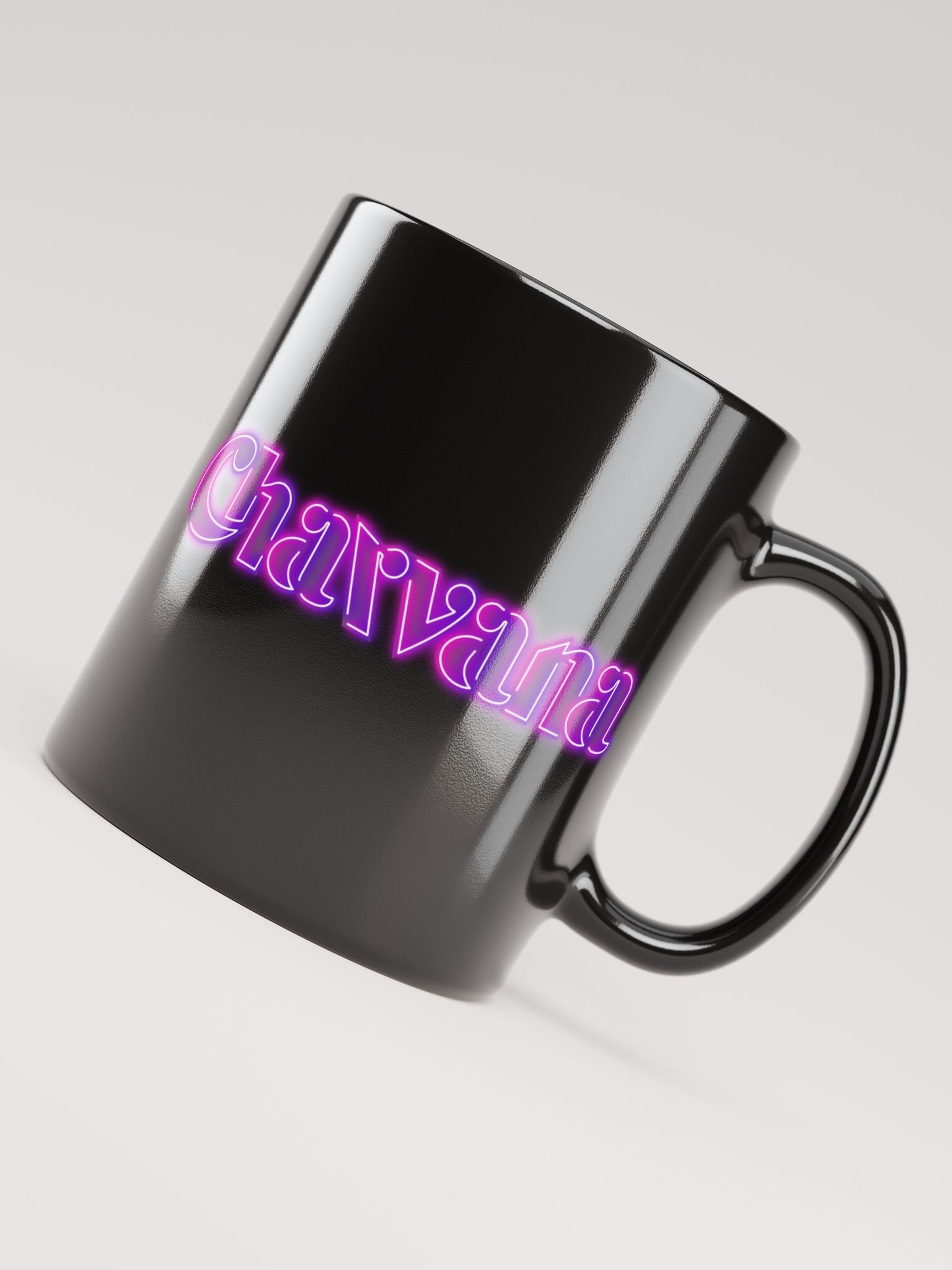 [C] Neon Logo Black Mug