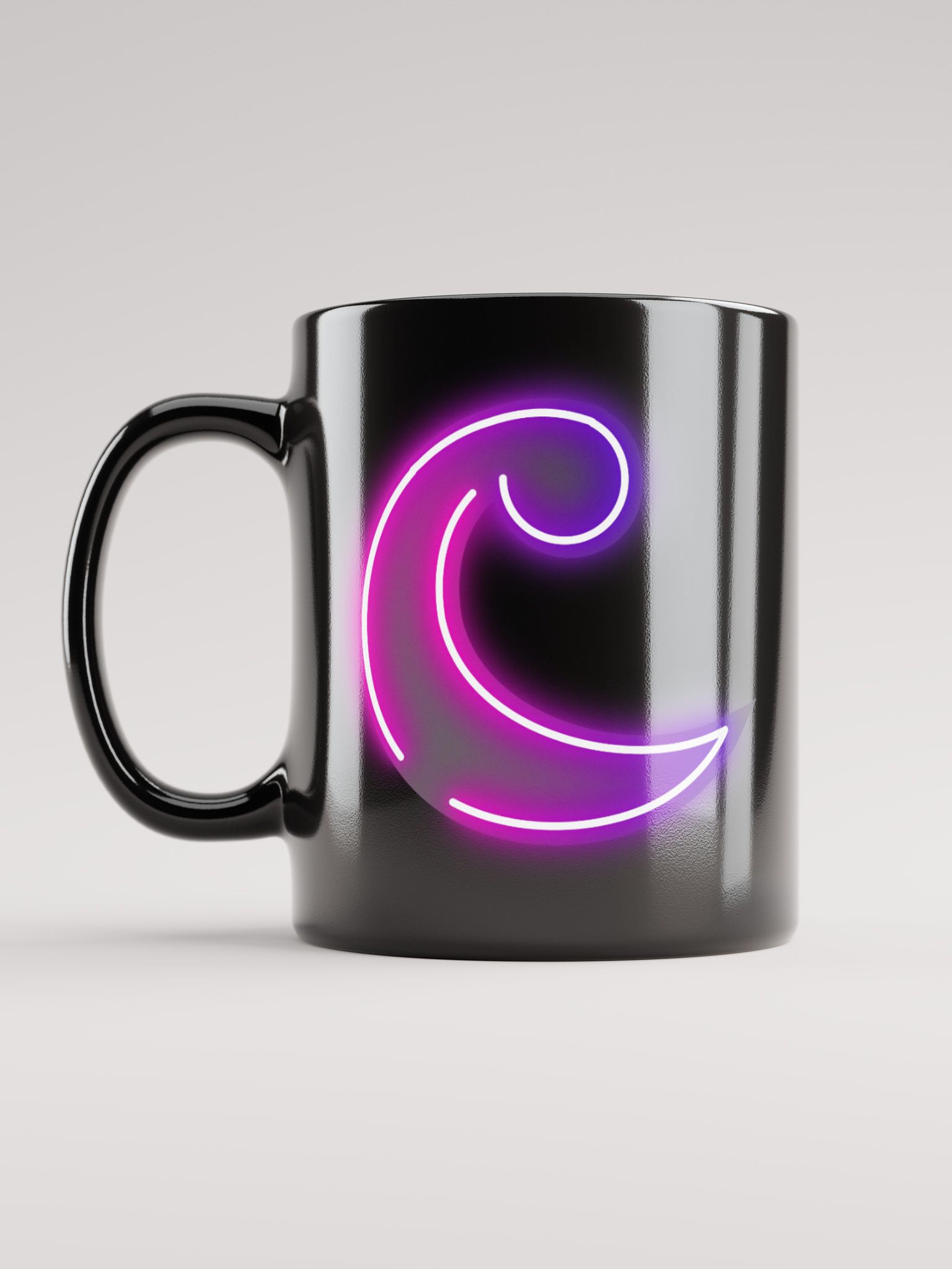 [C] Neon Logo Black Mug