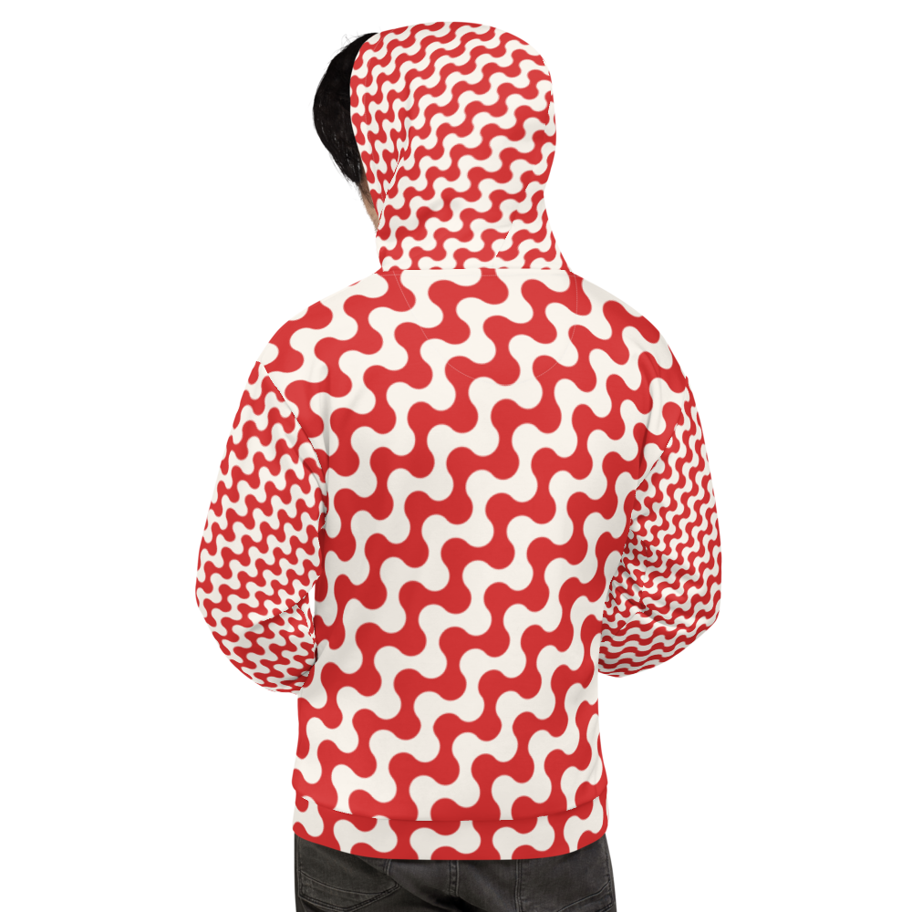 Red and sale white checkered hoodie