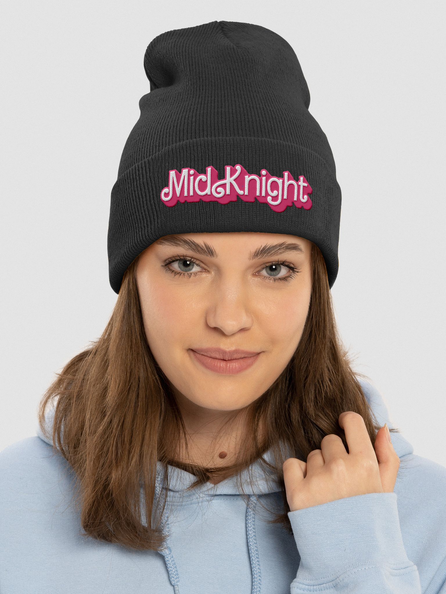 Pink Logo MidKnight Beanie | TheMidKnightInventors