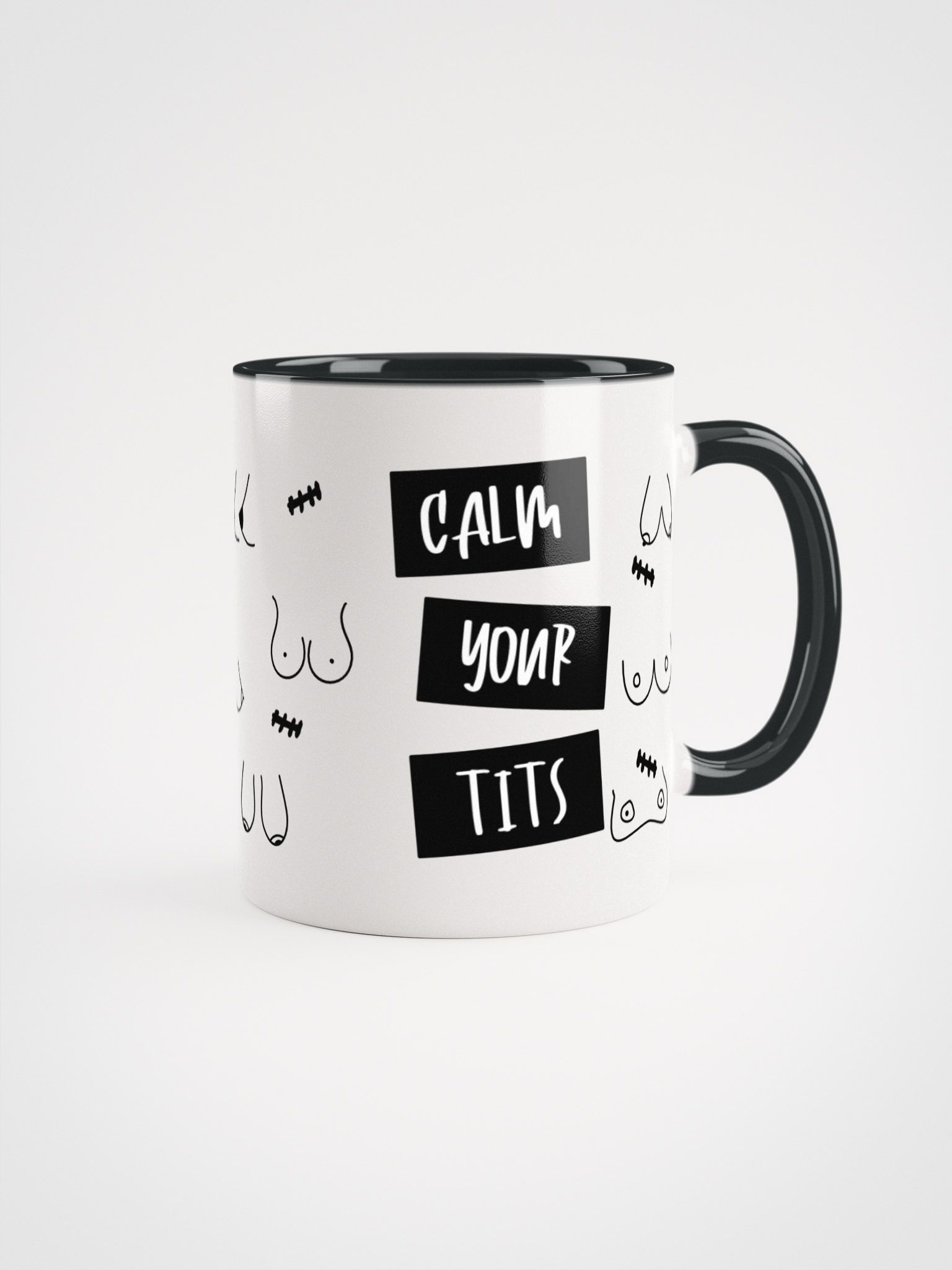 Invention Of The Word Boob Mug By CharGrilled