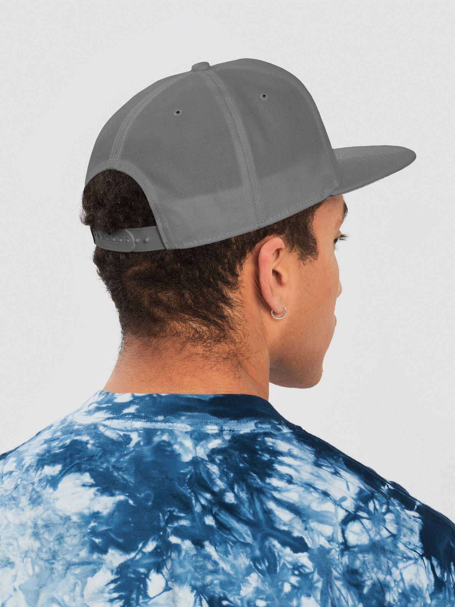 Embroidered Anchor + Rhode Island Flat Snapback 100% Cotton Twill 