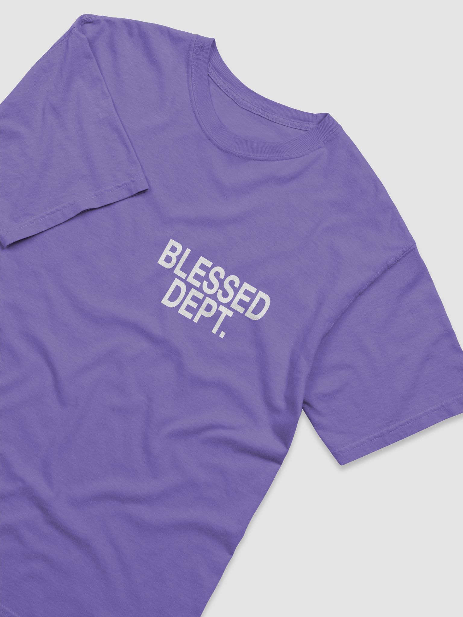 Blessed Dept. White Font T-Shirt | Perkyy