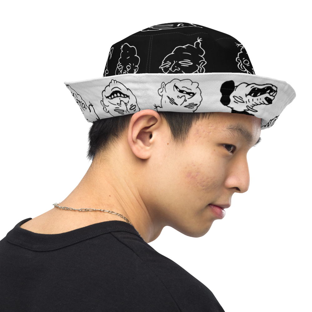 The powerful dark side of the doodle world Reversible bucket hat – Zoo&co