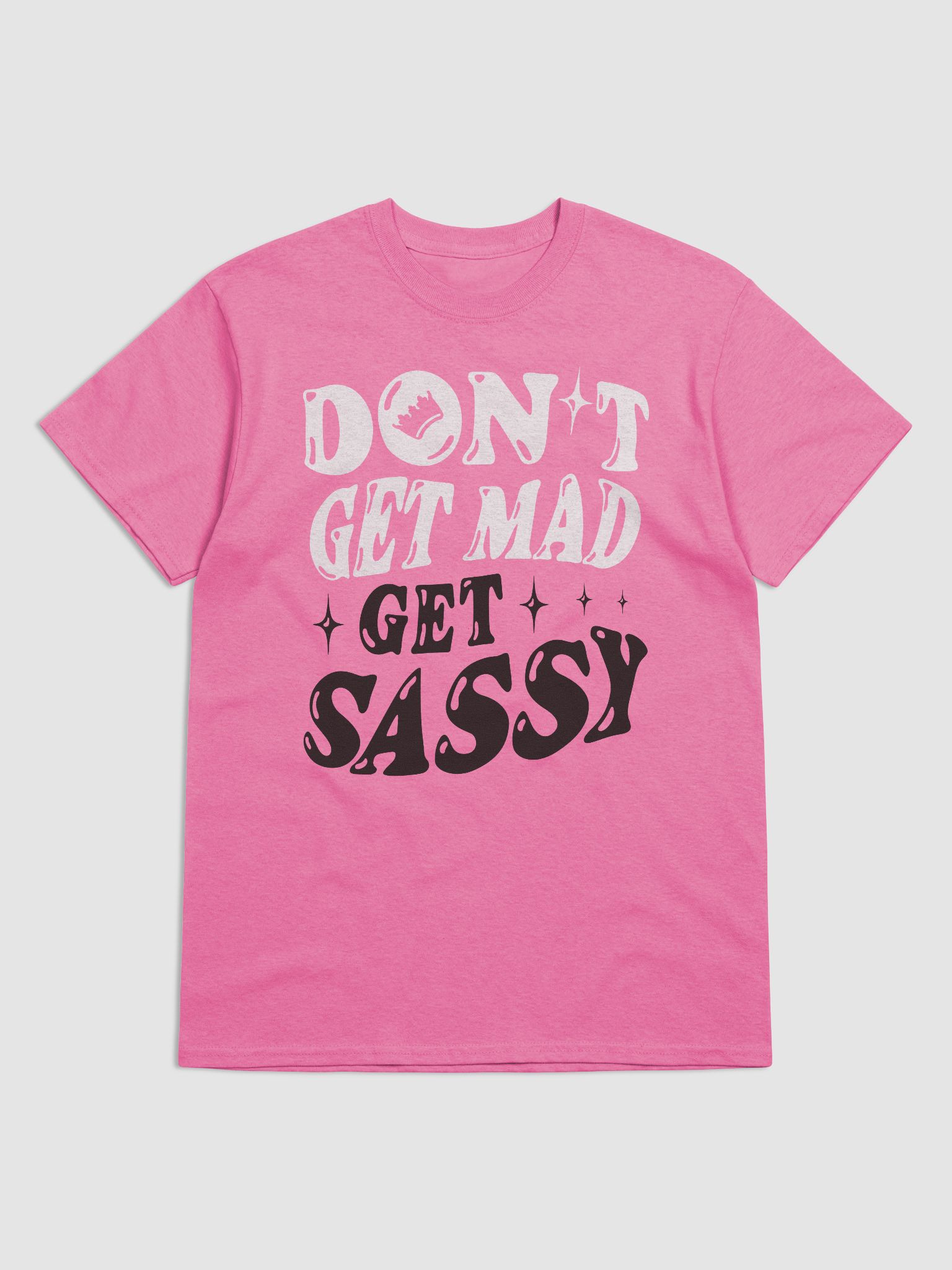 Born to Be Sassy Monogrammed Pink Leopard and Black Hearts Graphic Tee