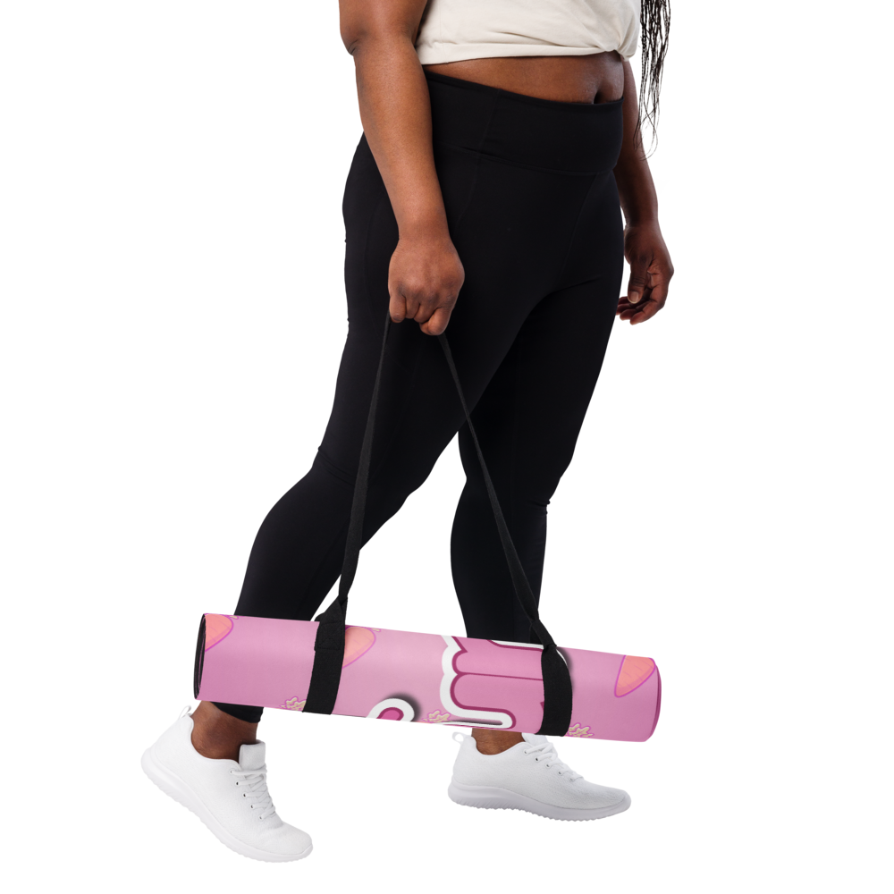 Gym Bunny Trainer Pink Carrot Yoga Mat