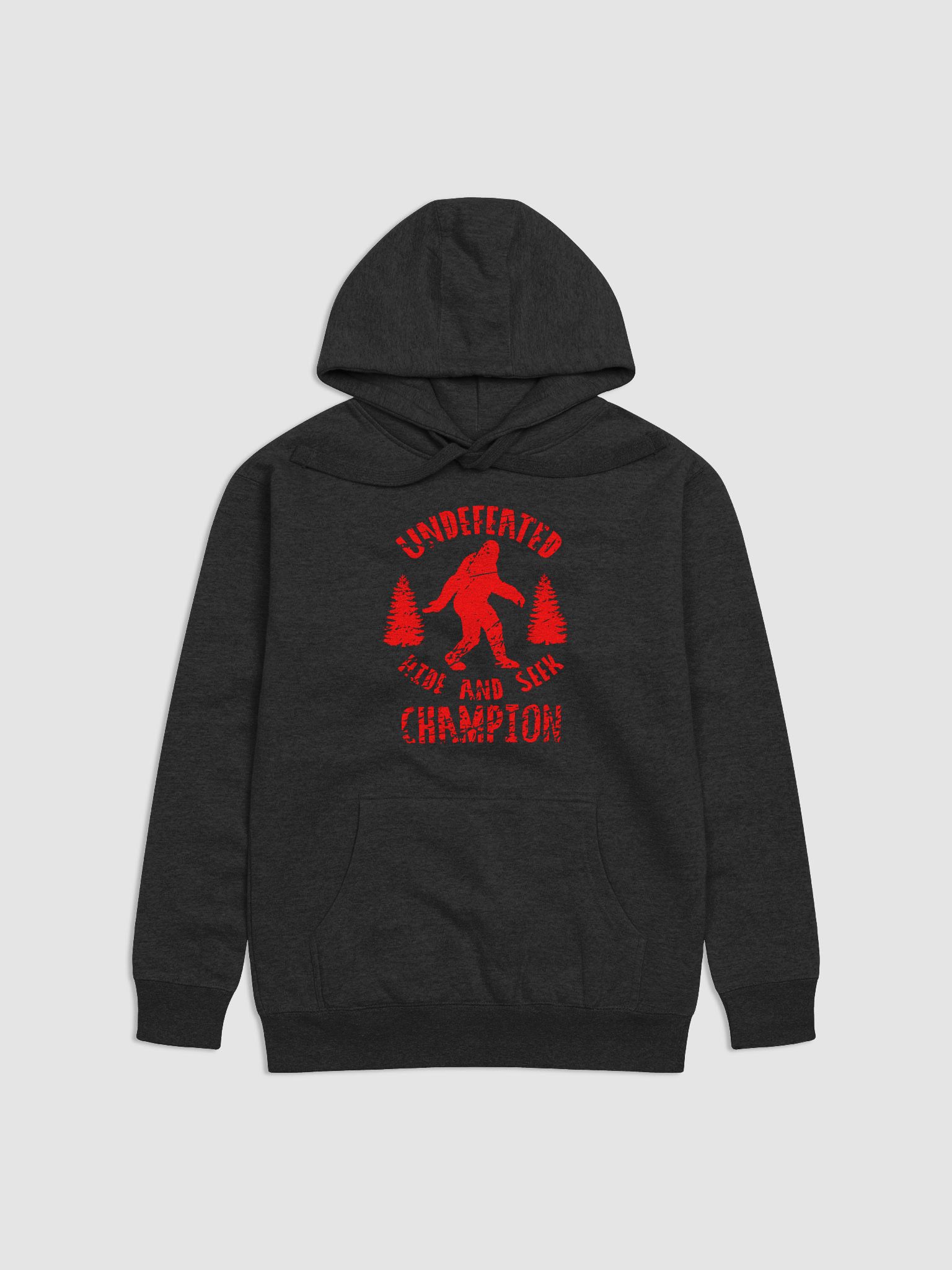 Undefeated Hide and Seek Champion Funny Bigfoot Hoodie | Horror ...