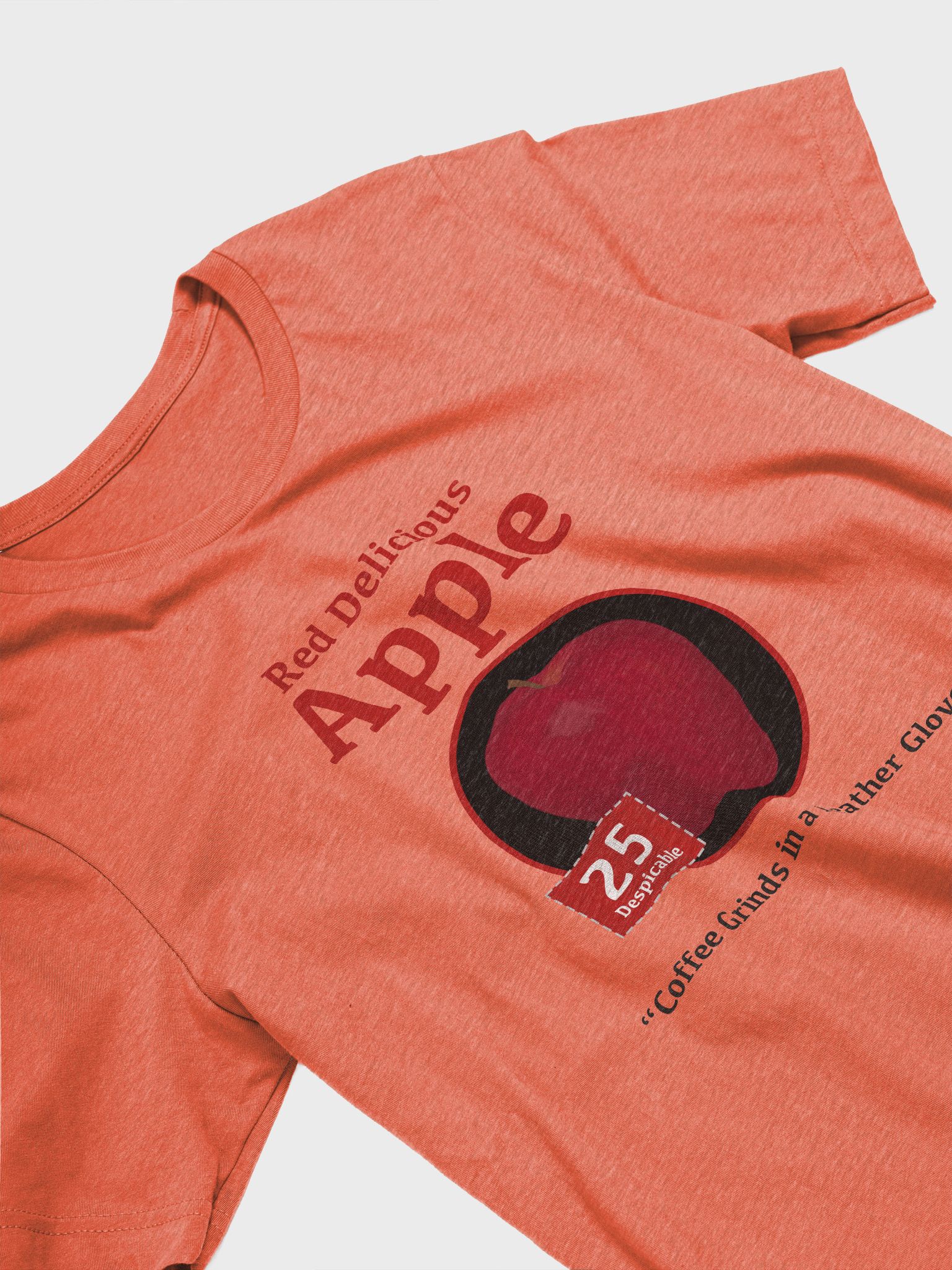 red b apple shirt