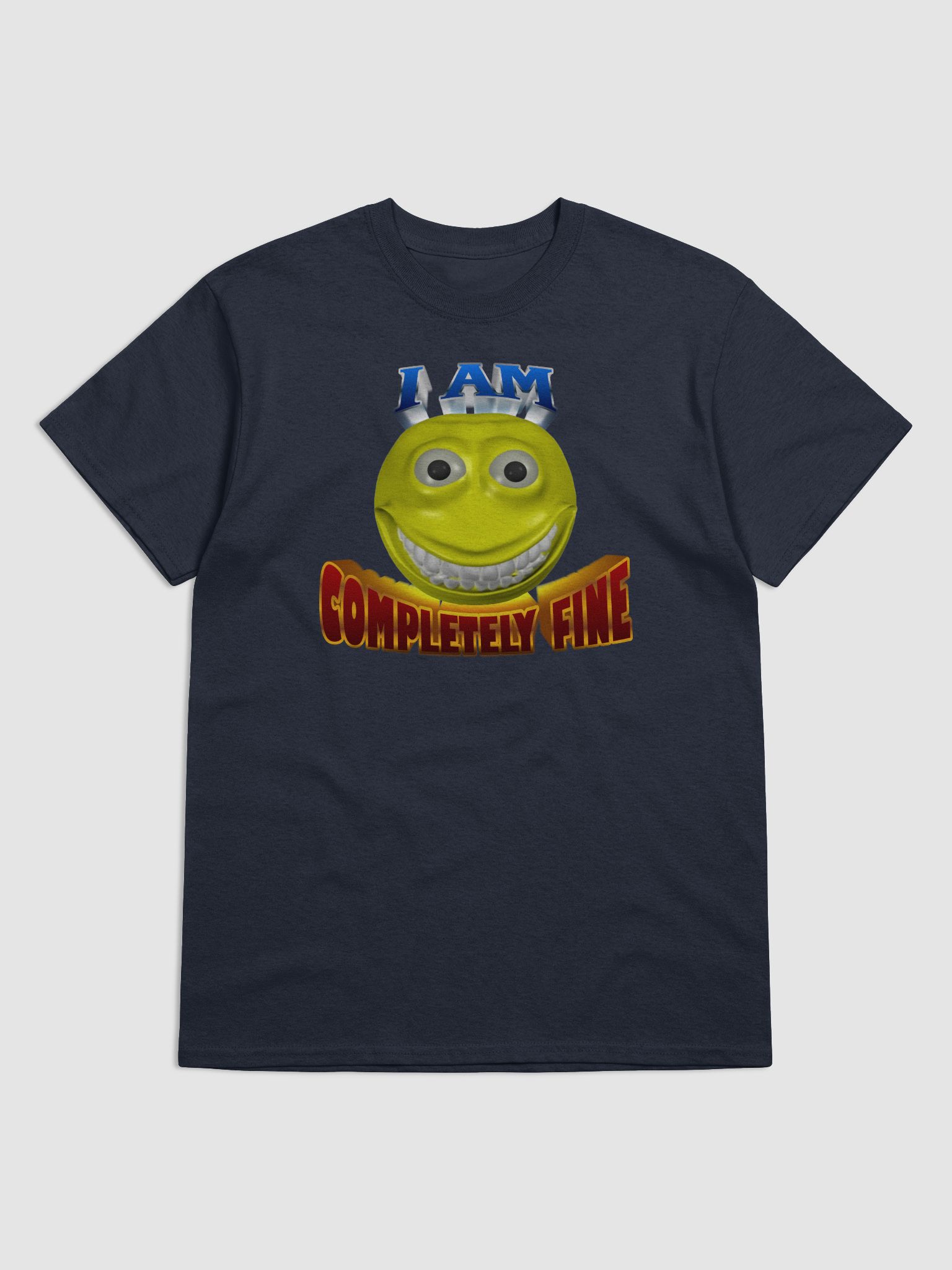 I am completely fine cursed emote T-shirt | Snazzy Seagull - Official Shop