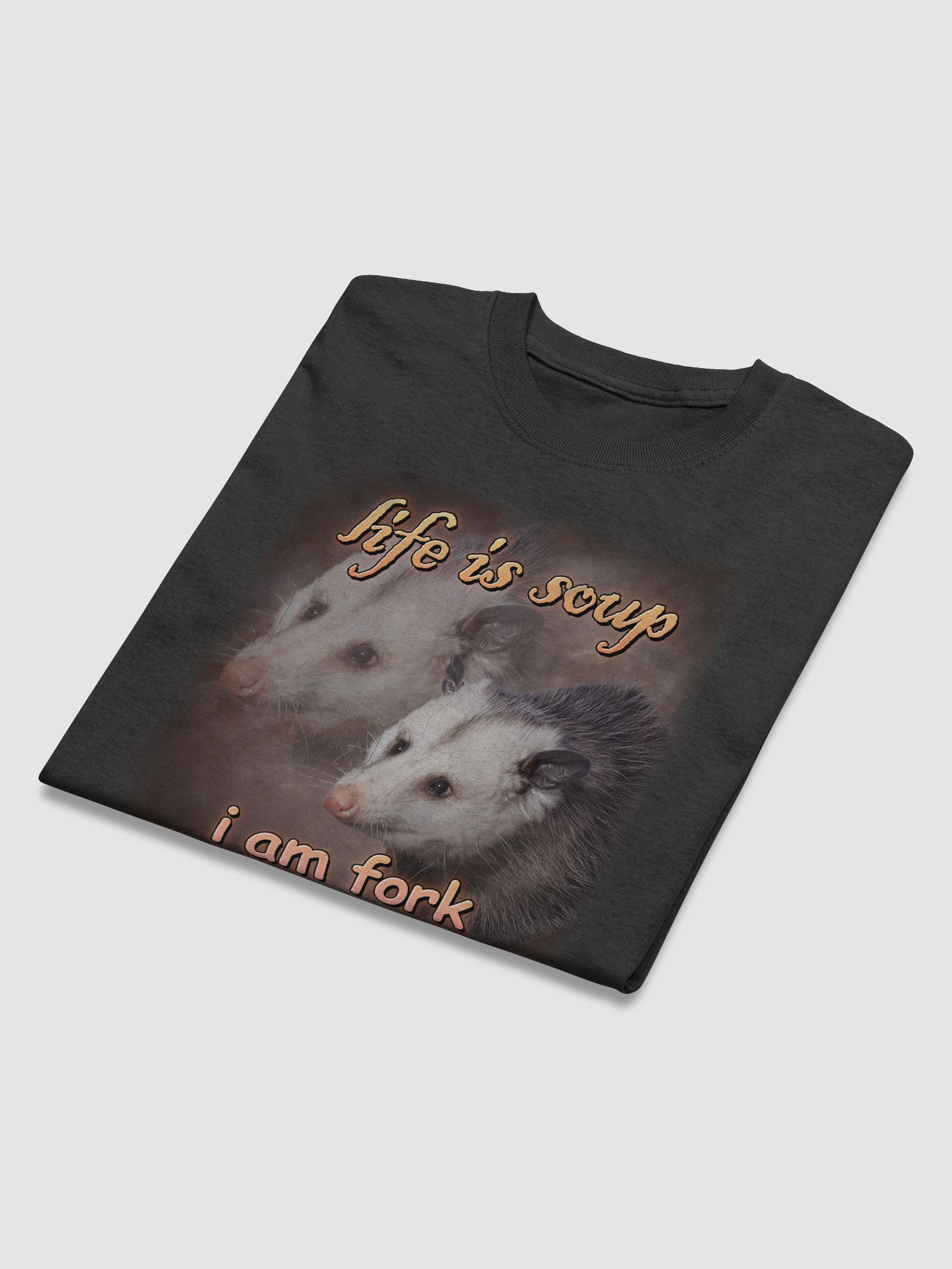  funny possum meme - Life is soup, I am fork possum tees  PopSockets Standard PopGrip : Cell Phones & Accessories