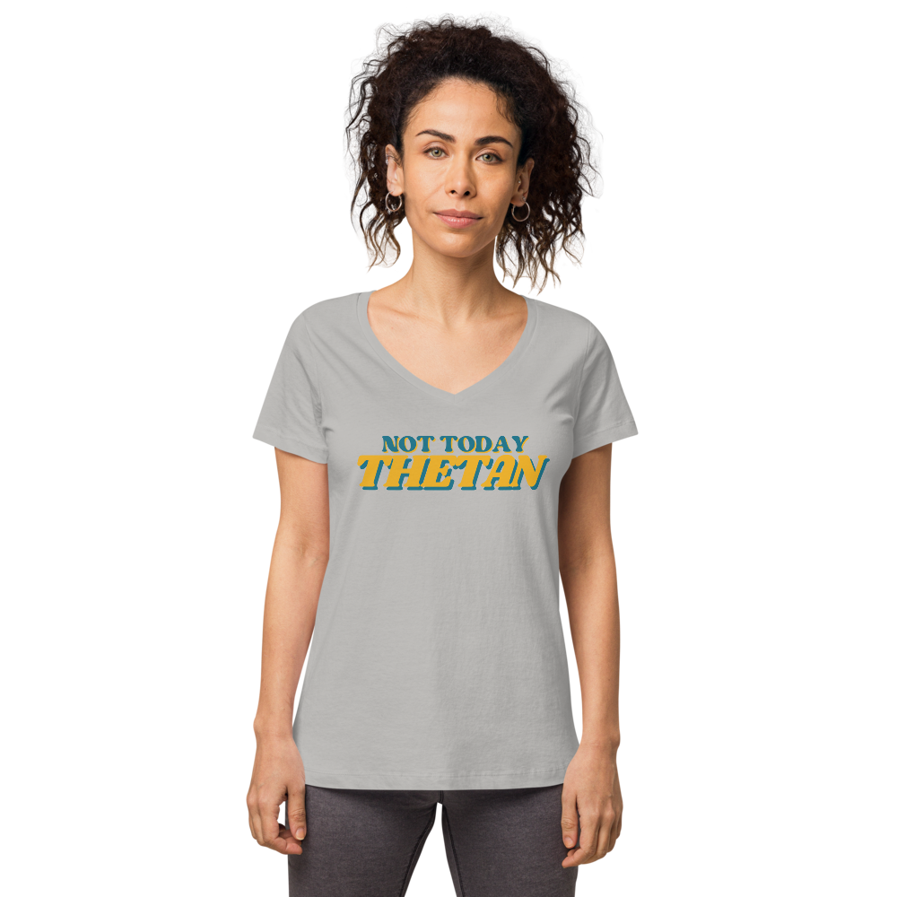 Not Today Thetan (Retro Version) - Ladies V-neck T-Shirt | Blown for ...