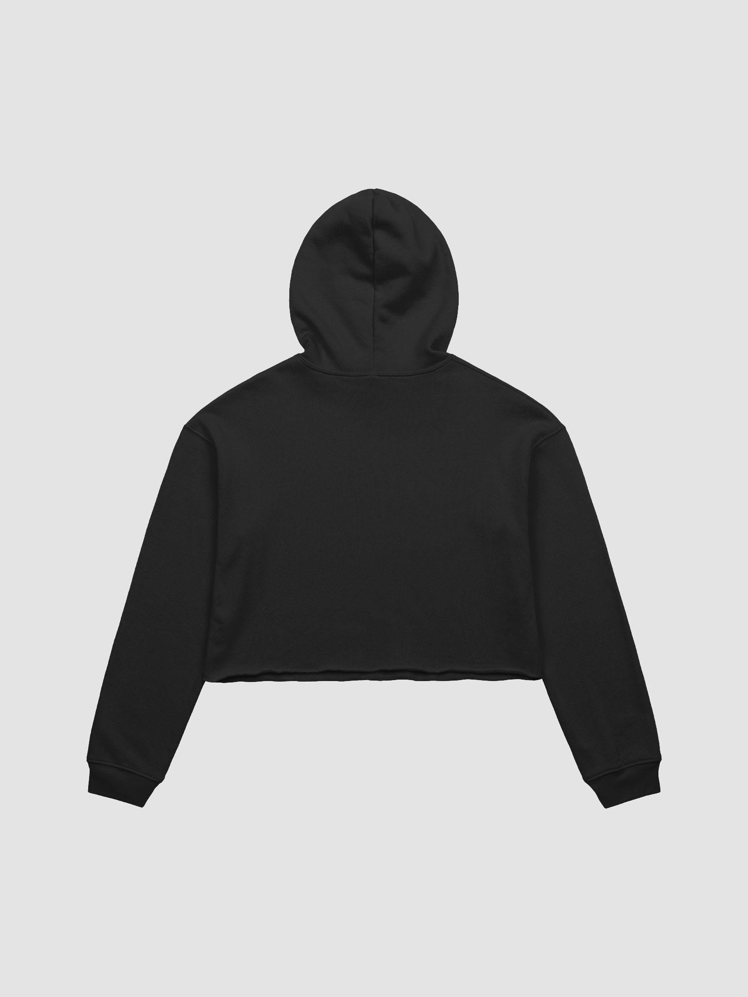 Black Solid Crop Top Hoodie – BongSwag