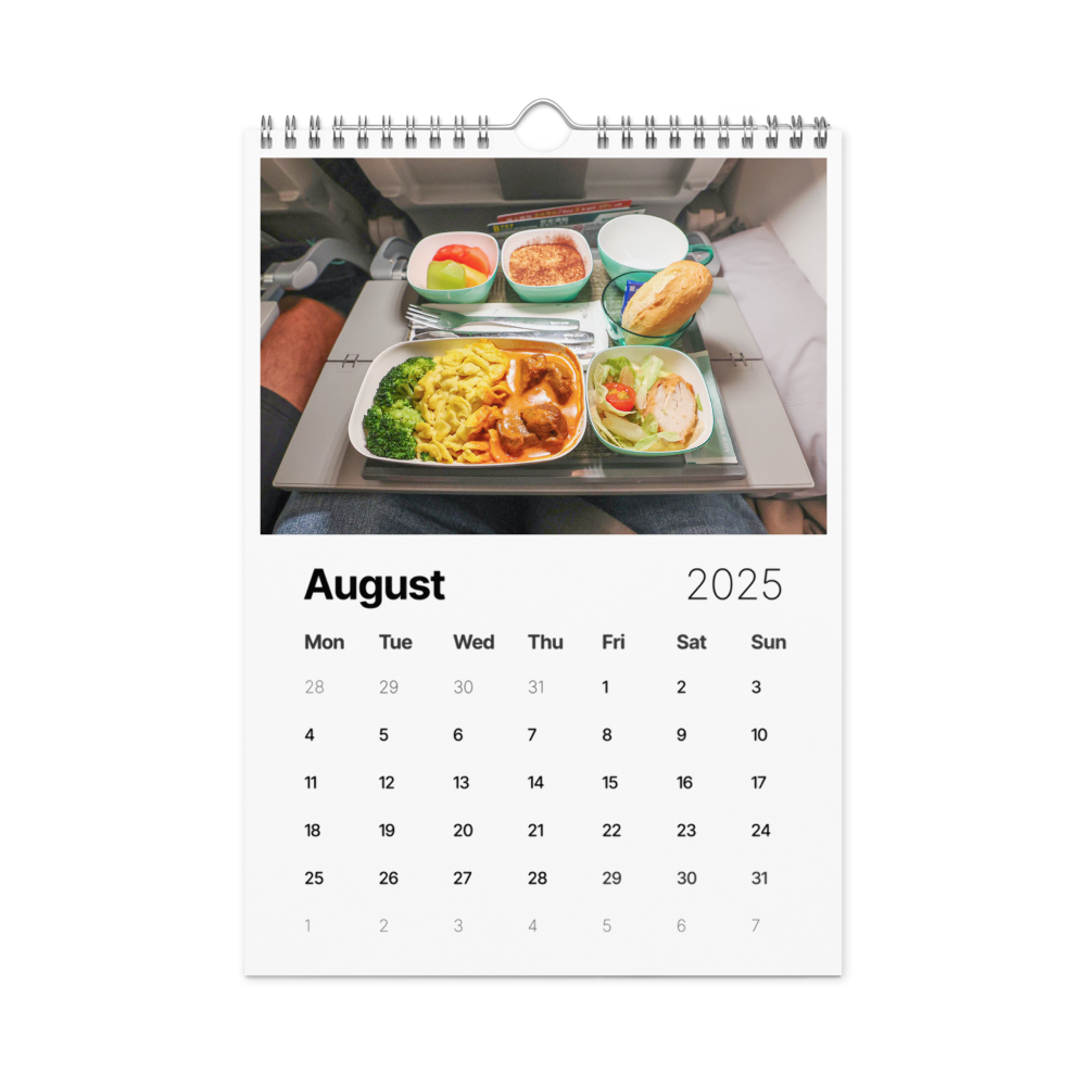 2025 Wall Calendar Best Of Airplane Food (A3 or A4) Simply Aviation