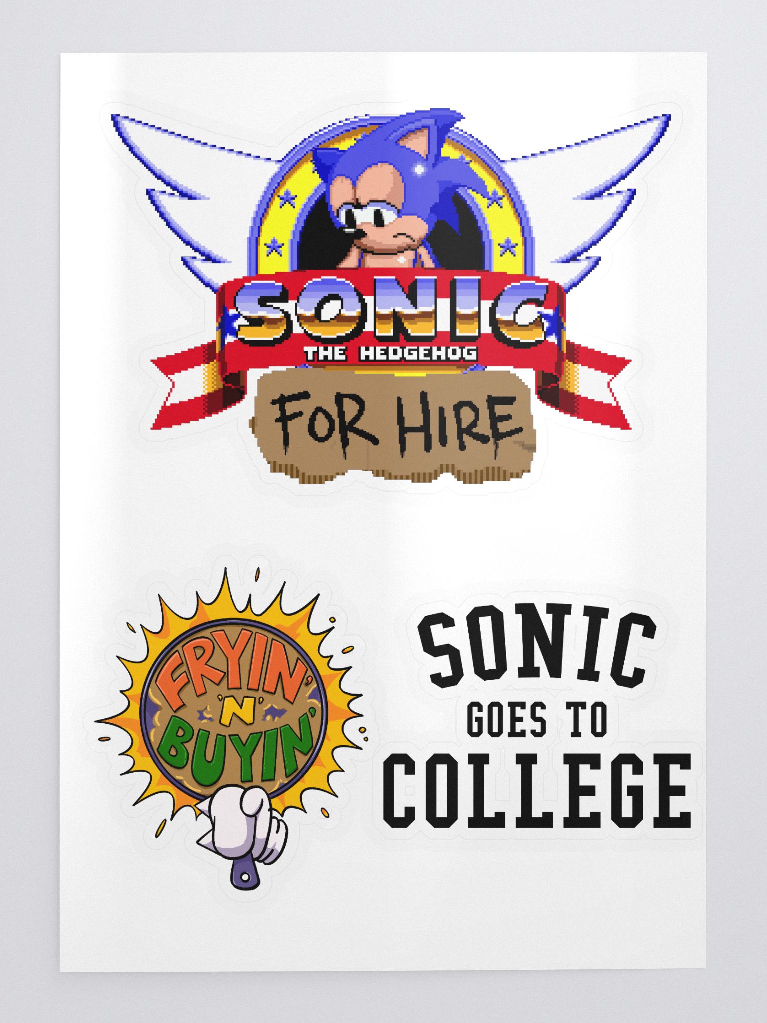 Sonic For Hire Sticker Pack | Dorkly Store