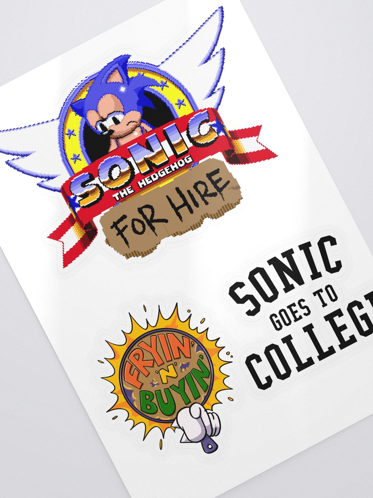 Sonic For Hire Sticker Pack | Dorkly Store