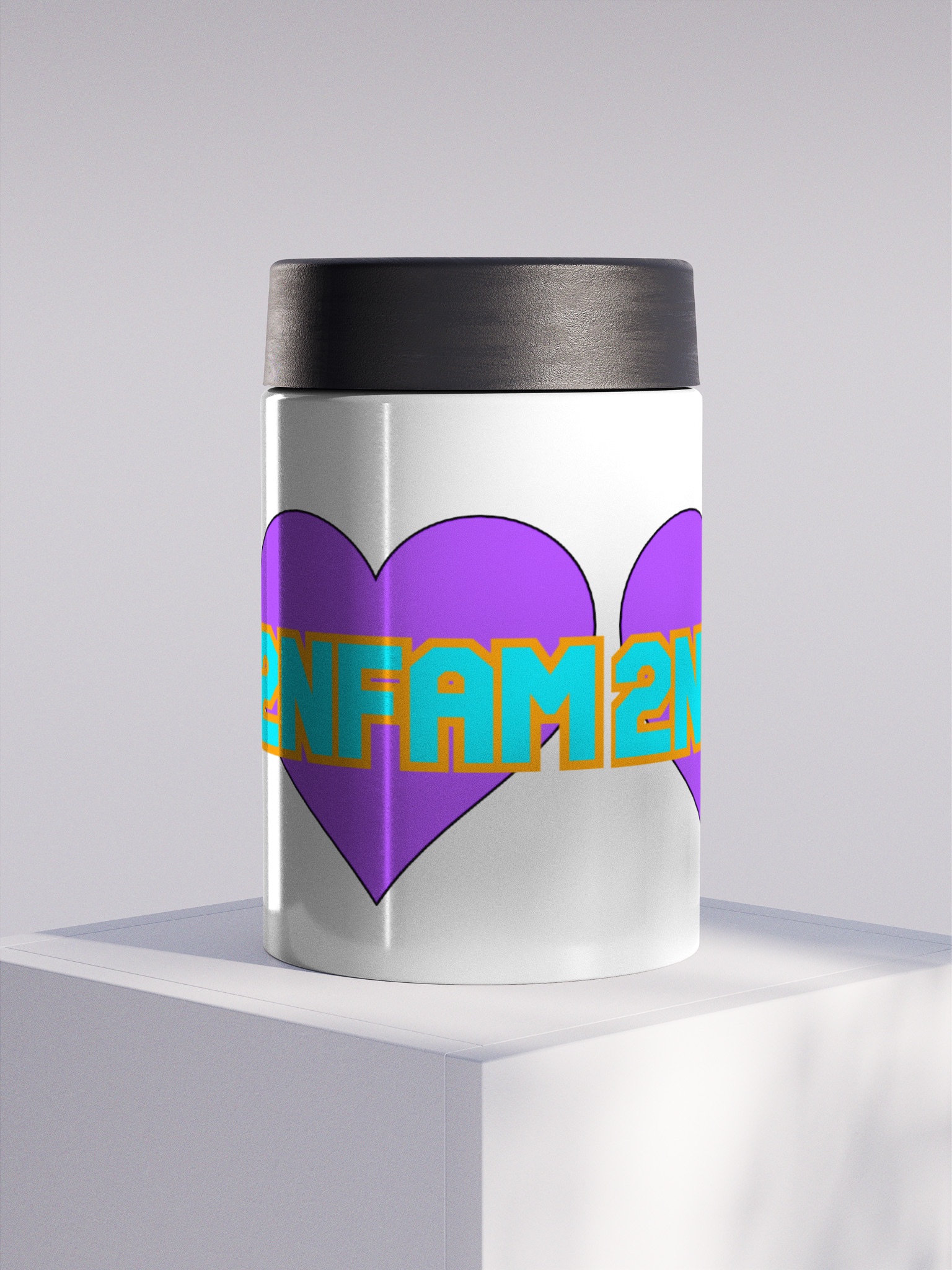 2NFAM Heart Stainless Steel Koozie