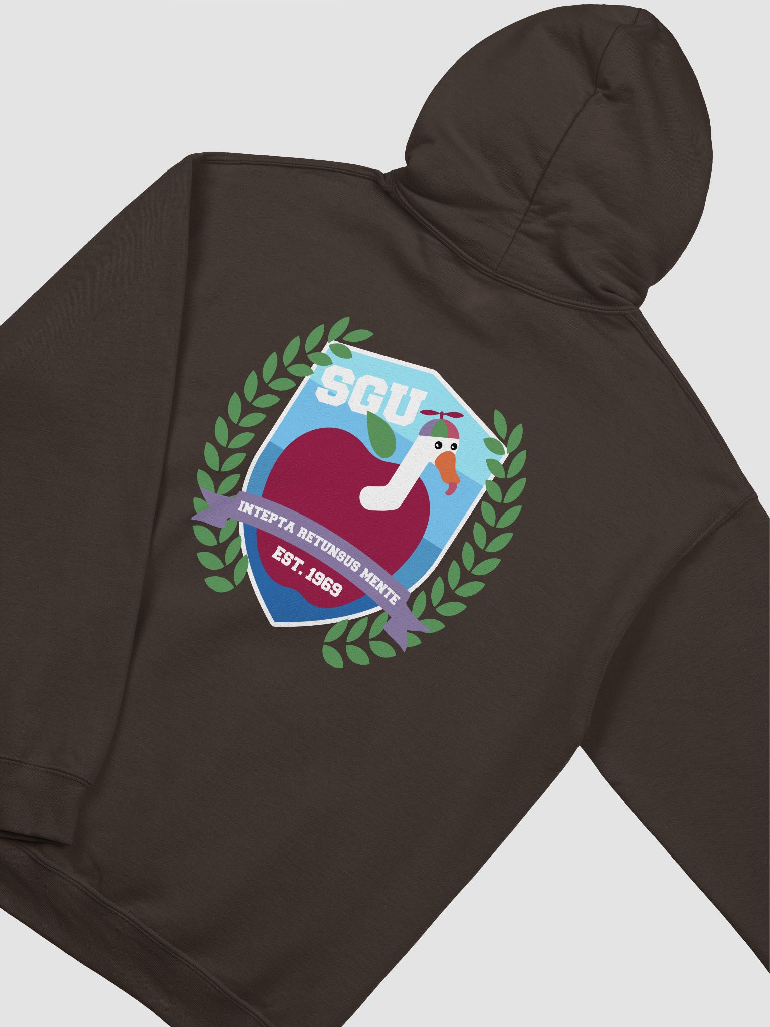 SGU Full Text Front Logo & Coat of Honks Back - Gildan Hoodie