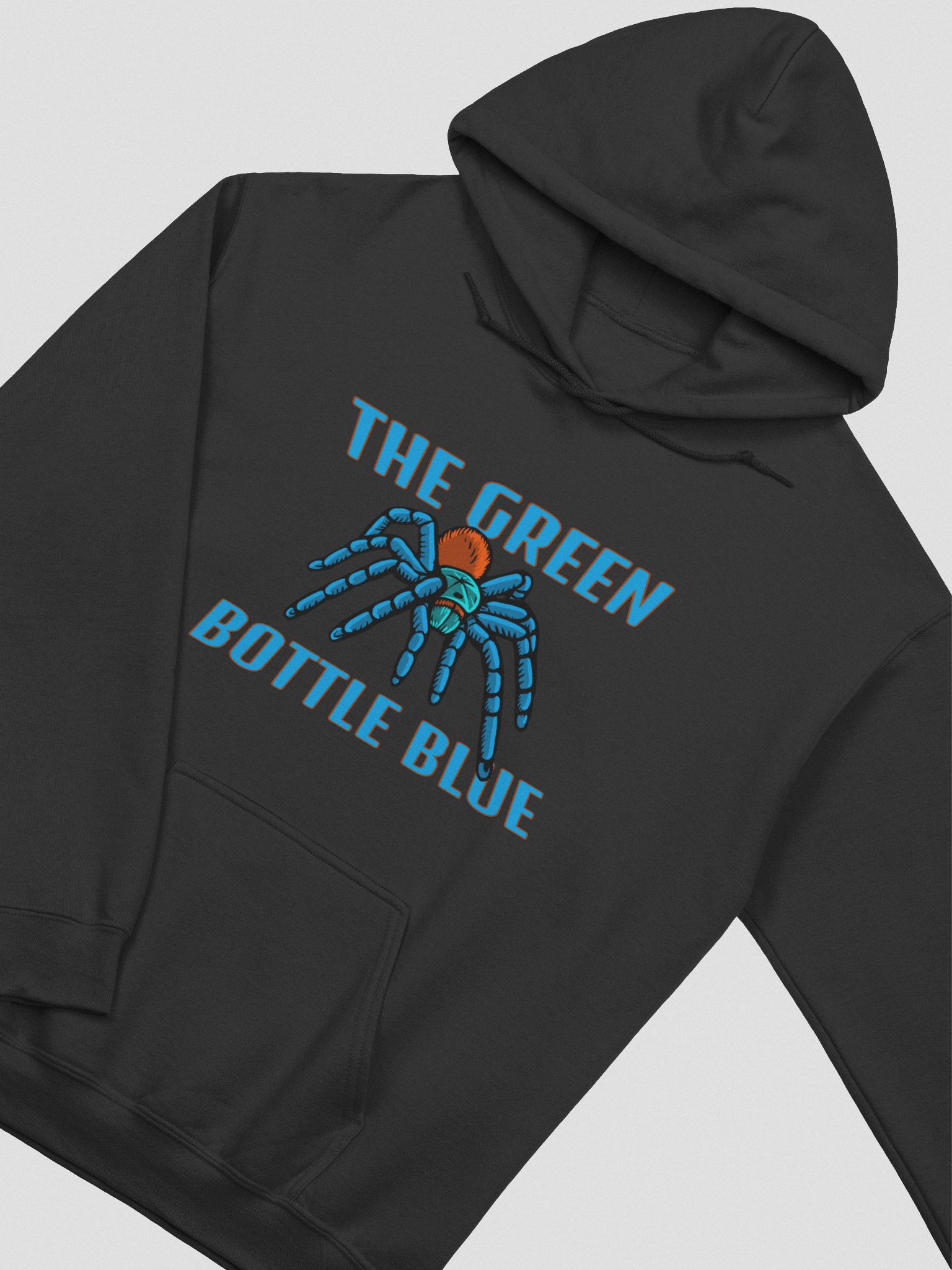 Green Bottle Blue Hoodie | The Tarantula Collective