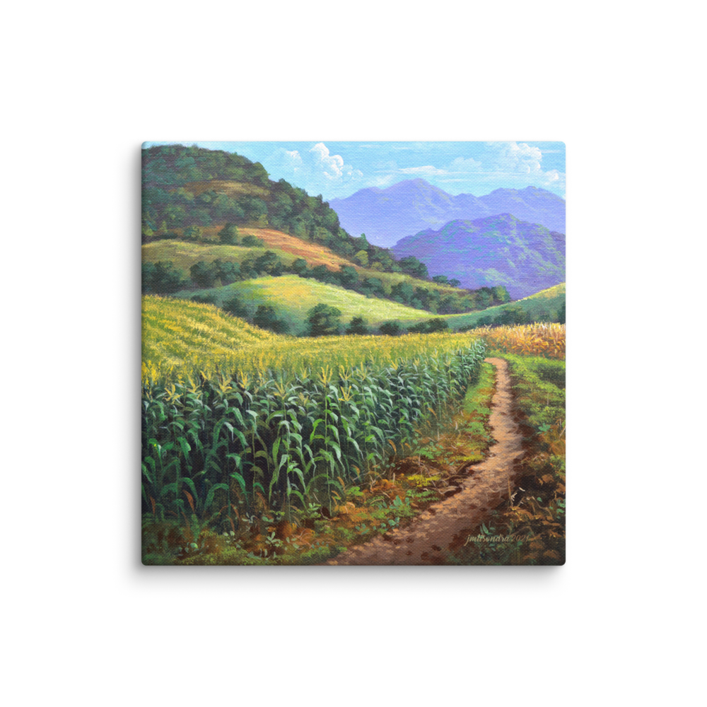 Canvas Print - Corn Field Painting by jmlisondra | Art of John Magne ...