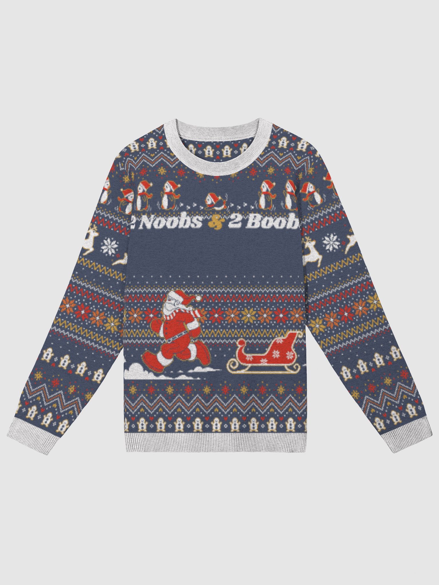 2noobs&2Boobs Ugly Xmas Sweater | Bomb Farm Apparel