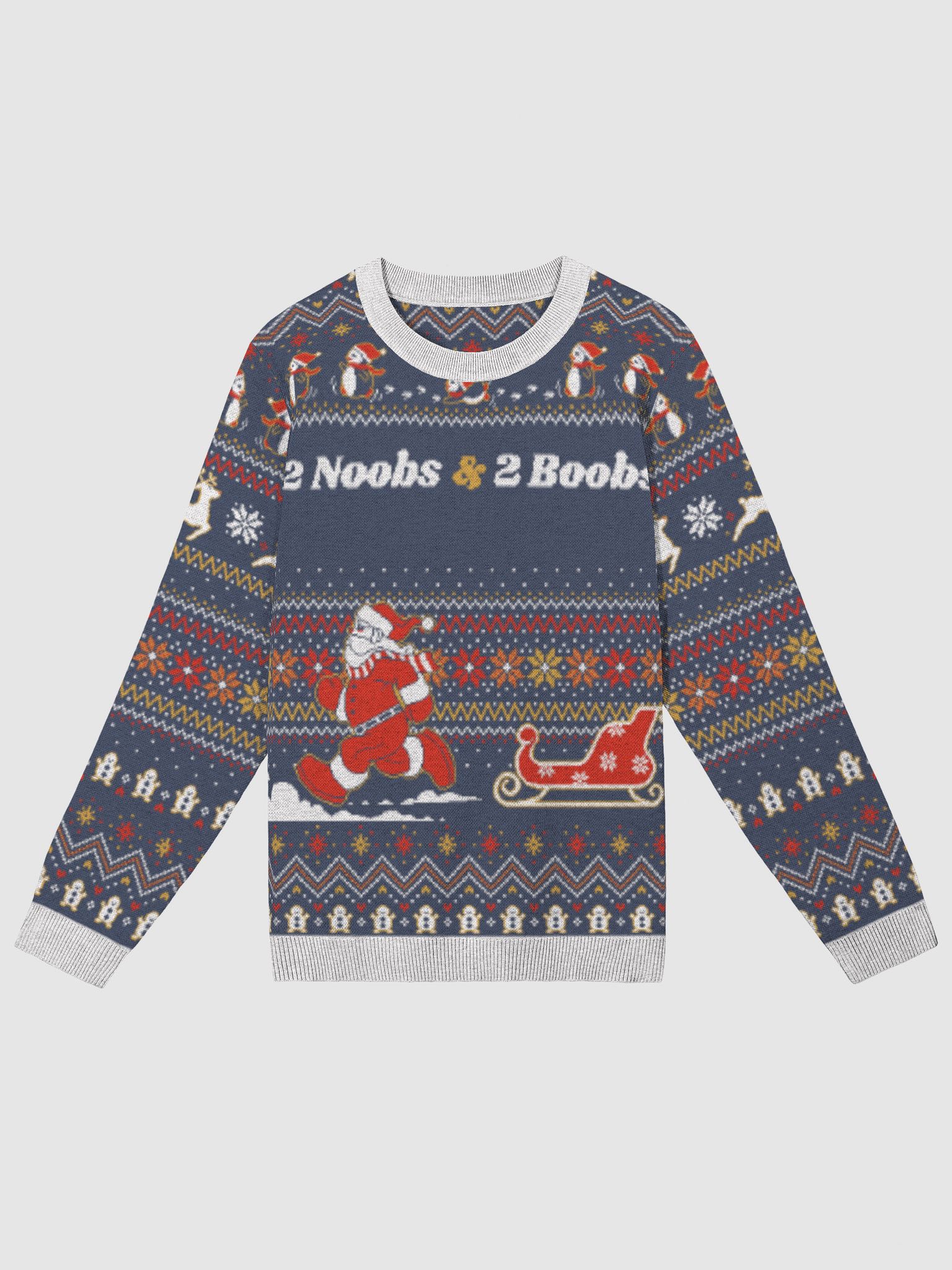 2noobs&2Boobs Ugly Xmas Sweater | Bomb Farm Apparel