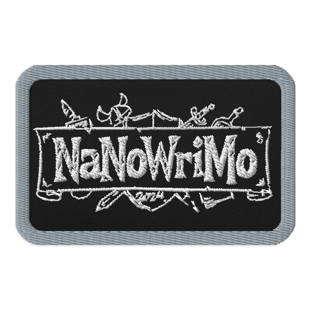 NaNoWriMo 2024 Black/Gray Pencil Logo Patch NaNoWriMo