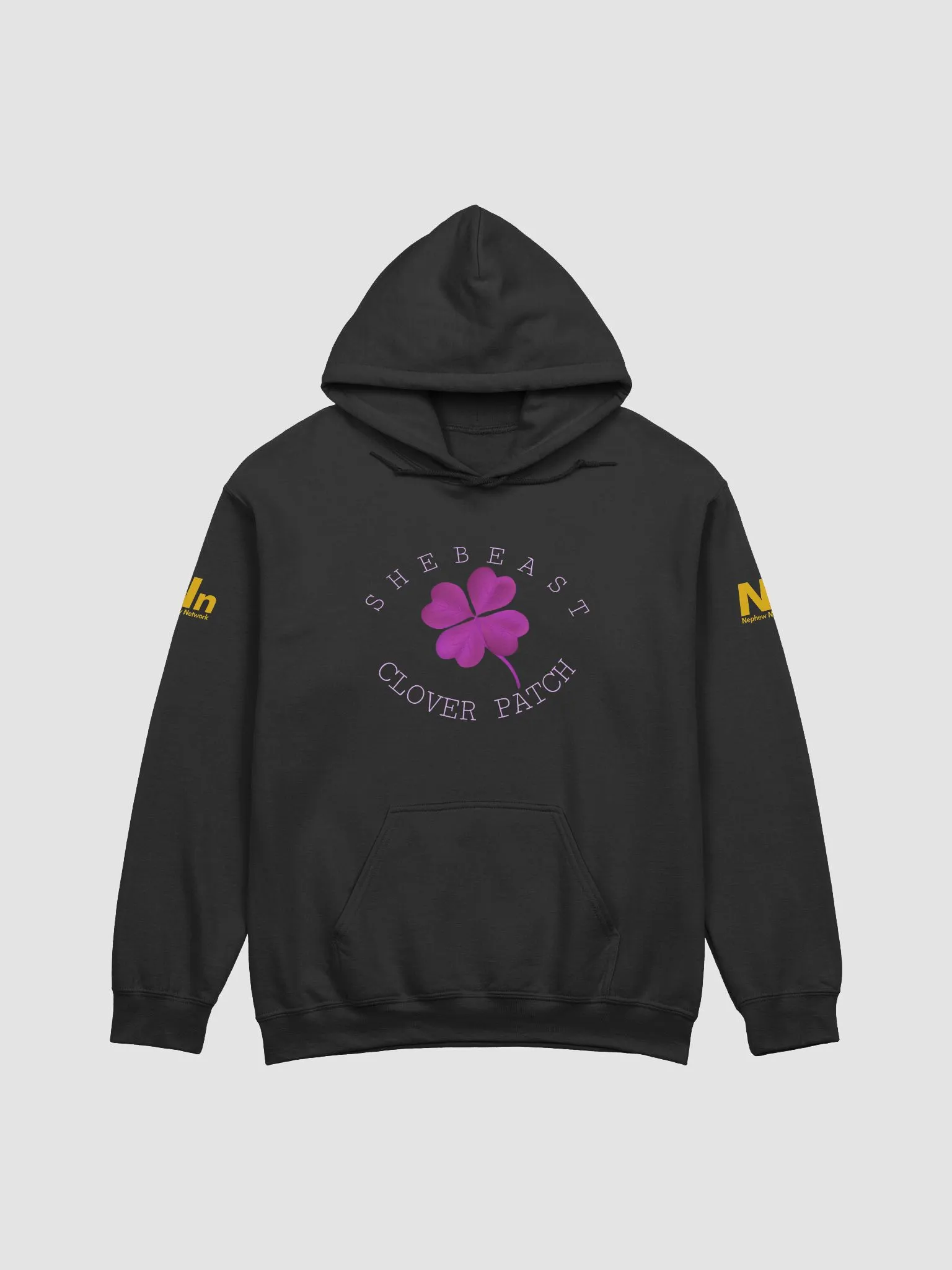 【SURGERY】 clover logo patchs sweat hoodie 'cocoa' SURGERY clover logo patchs sweat hoodie 