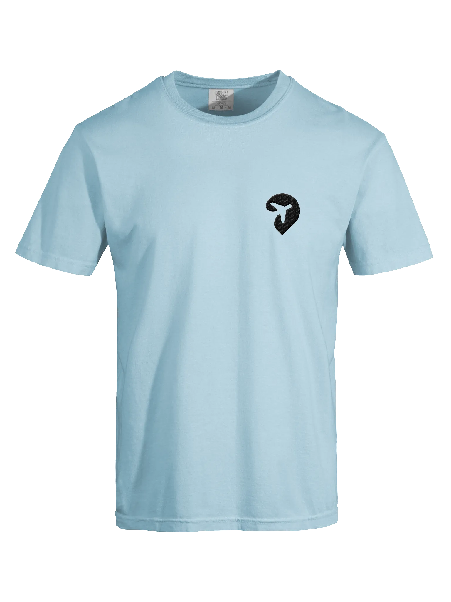 Embroidered Logo T-Shirt - Chambray | Explore Travel Earth