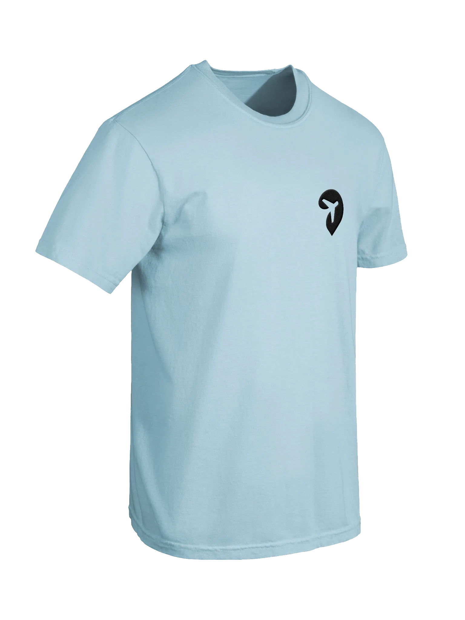Embroidered Logo T-Shirt - Chambray | Explore Travel Earth