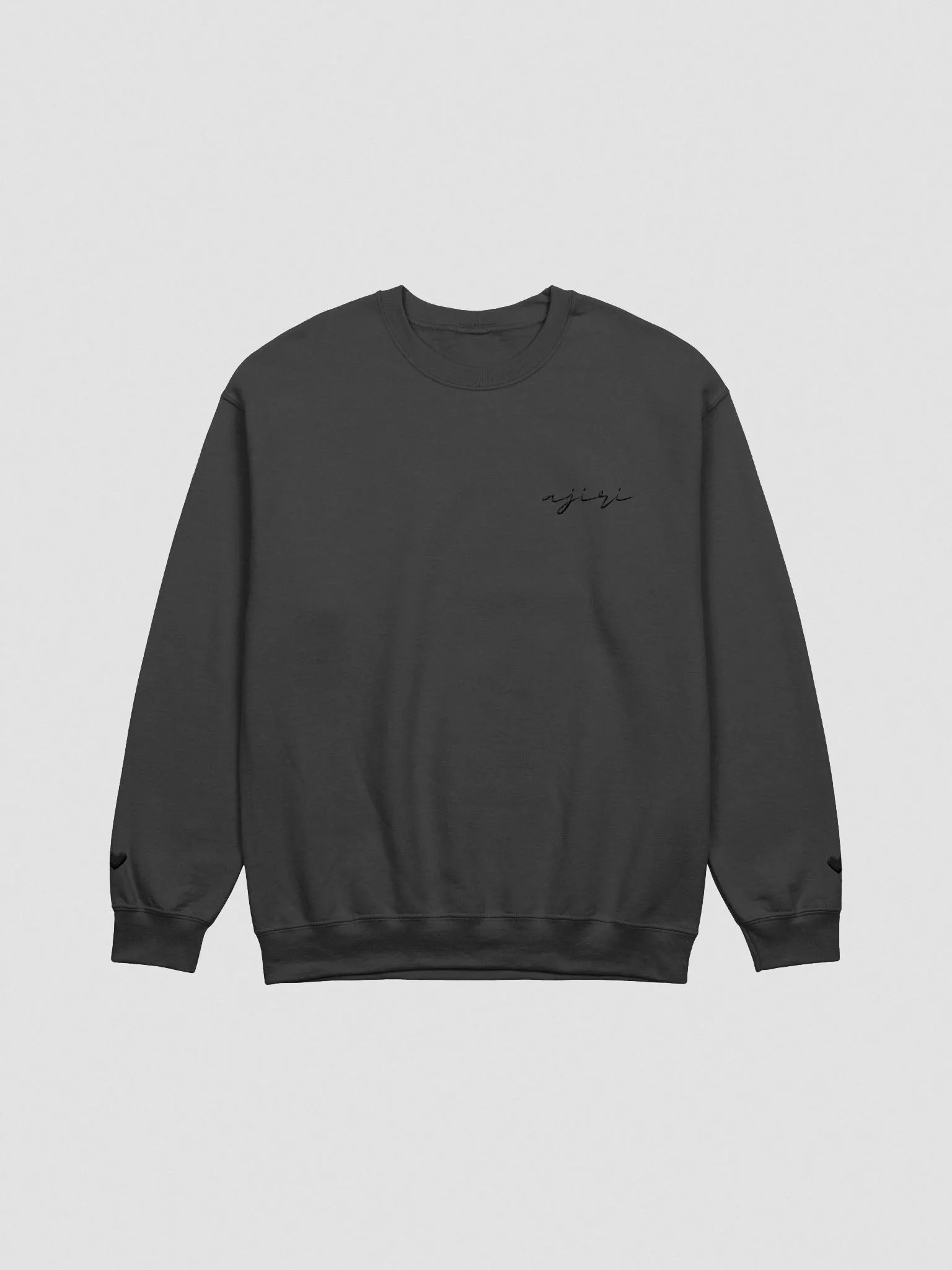 Ajiri Embroidered Crewneck Sweatshirt - Black Thread | Ajiri
