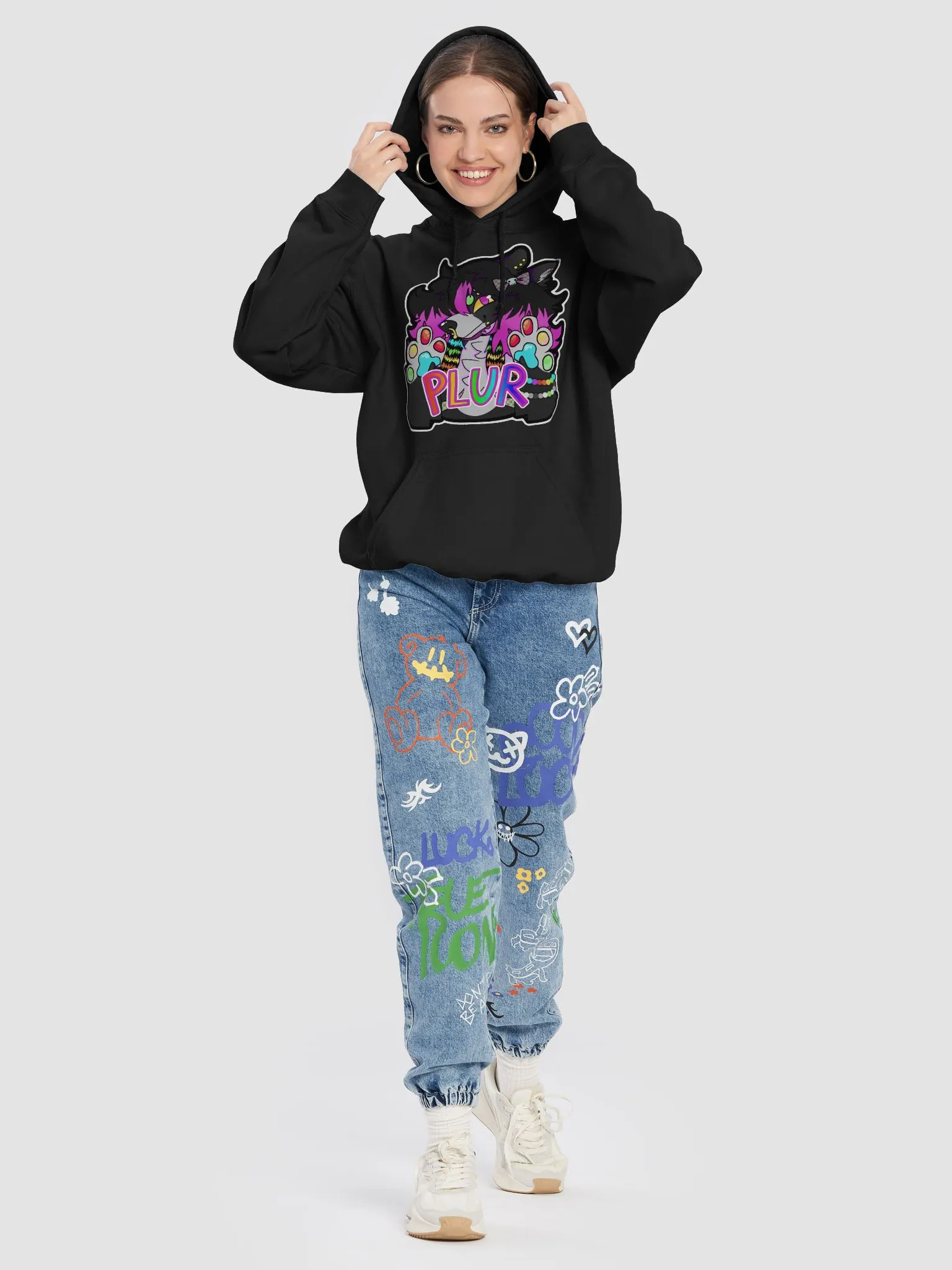 TWNのCurious Hoodie 全4色 All Over Print Full Zip Hoodie for Men (Model H14)