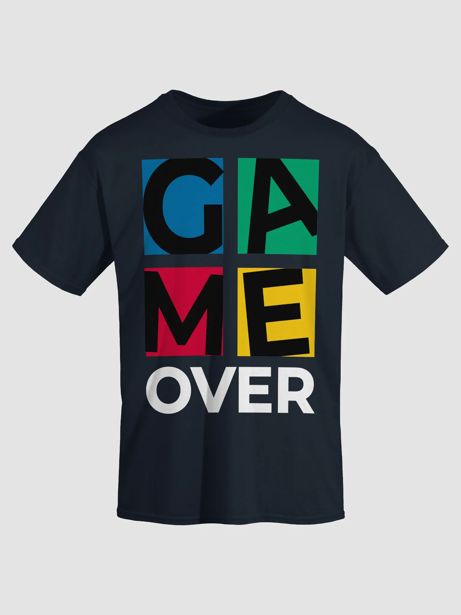 Game Over Squared Tshirt | WeWuWa Gamer Merch Collection