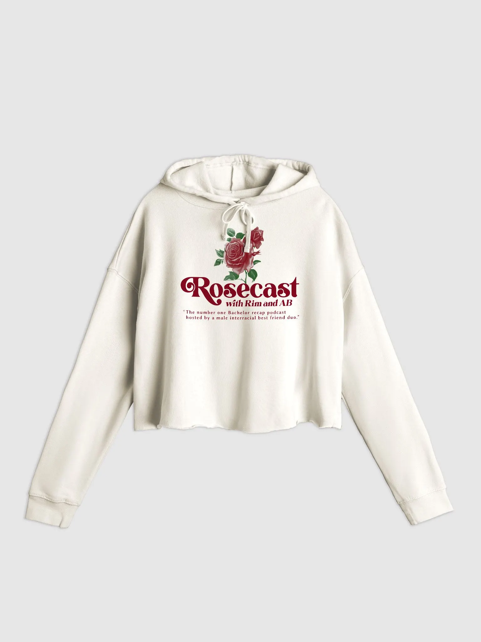 Retro Rose Lightweight Cropped Hoodie | Rim and AB
