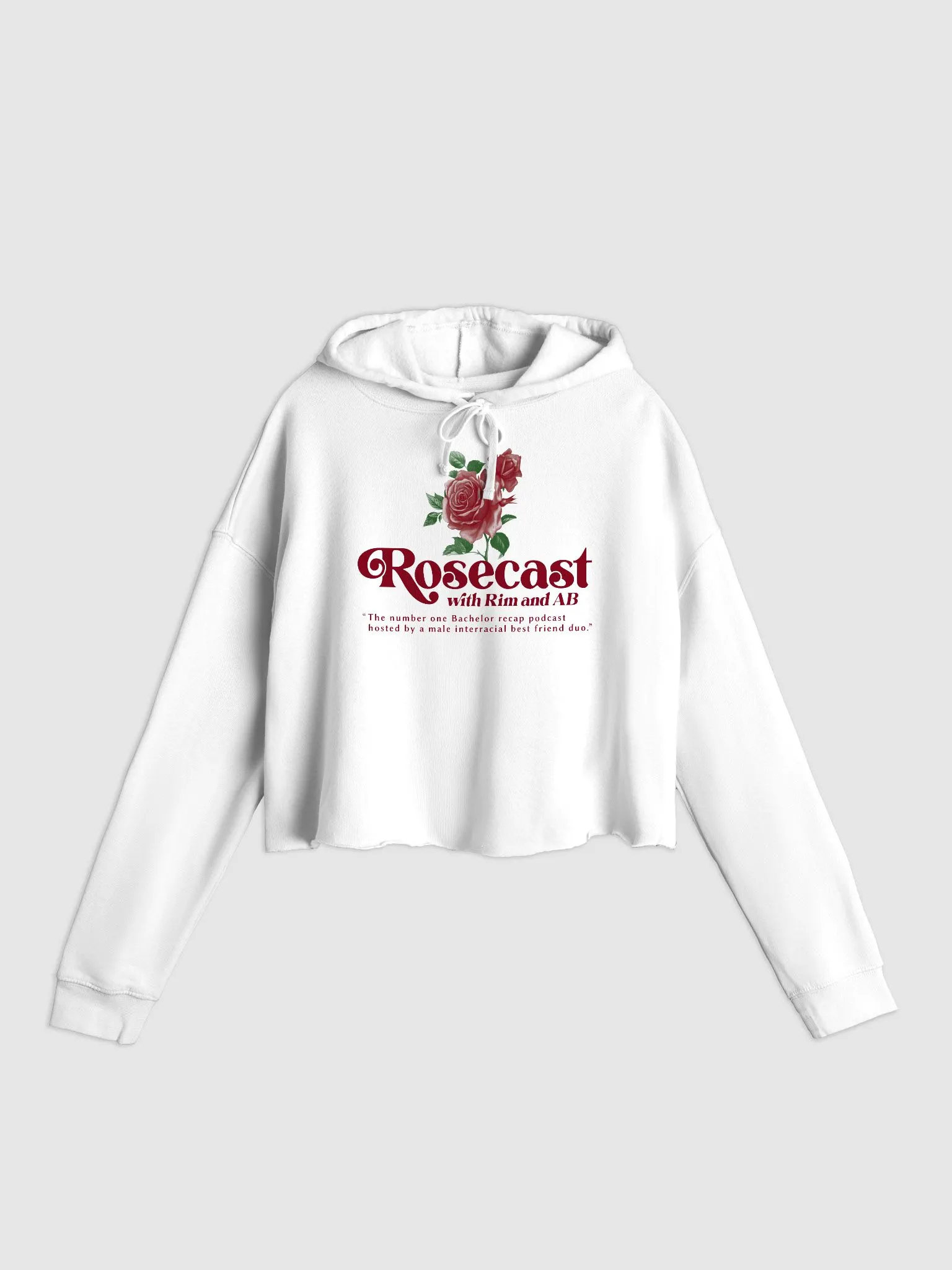 Retro Rose Lightweight Cropped Hoodie | Rim and AB