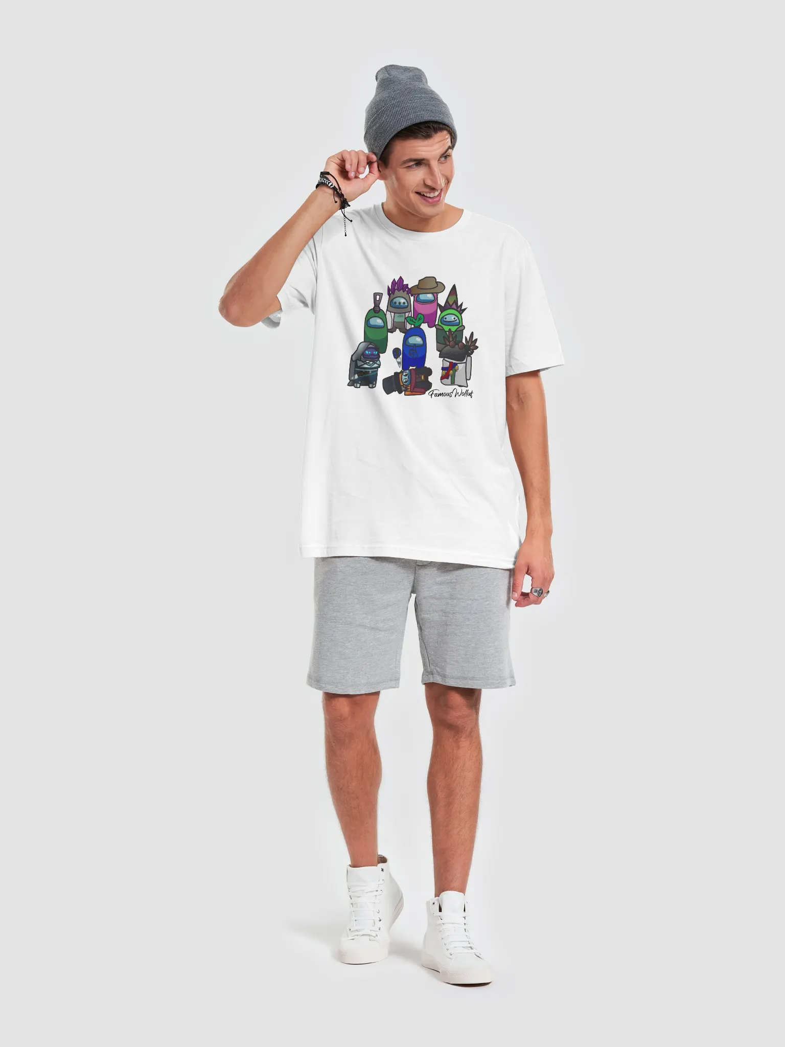 Tシャツ・カットソー [ AMONG ] A AMONG HEART T_WHITE among-us-colors-t-shirt-white-