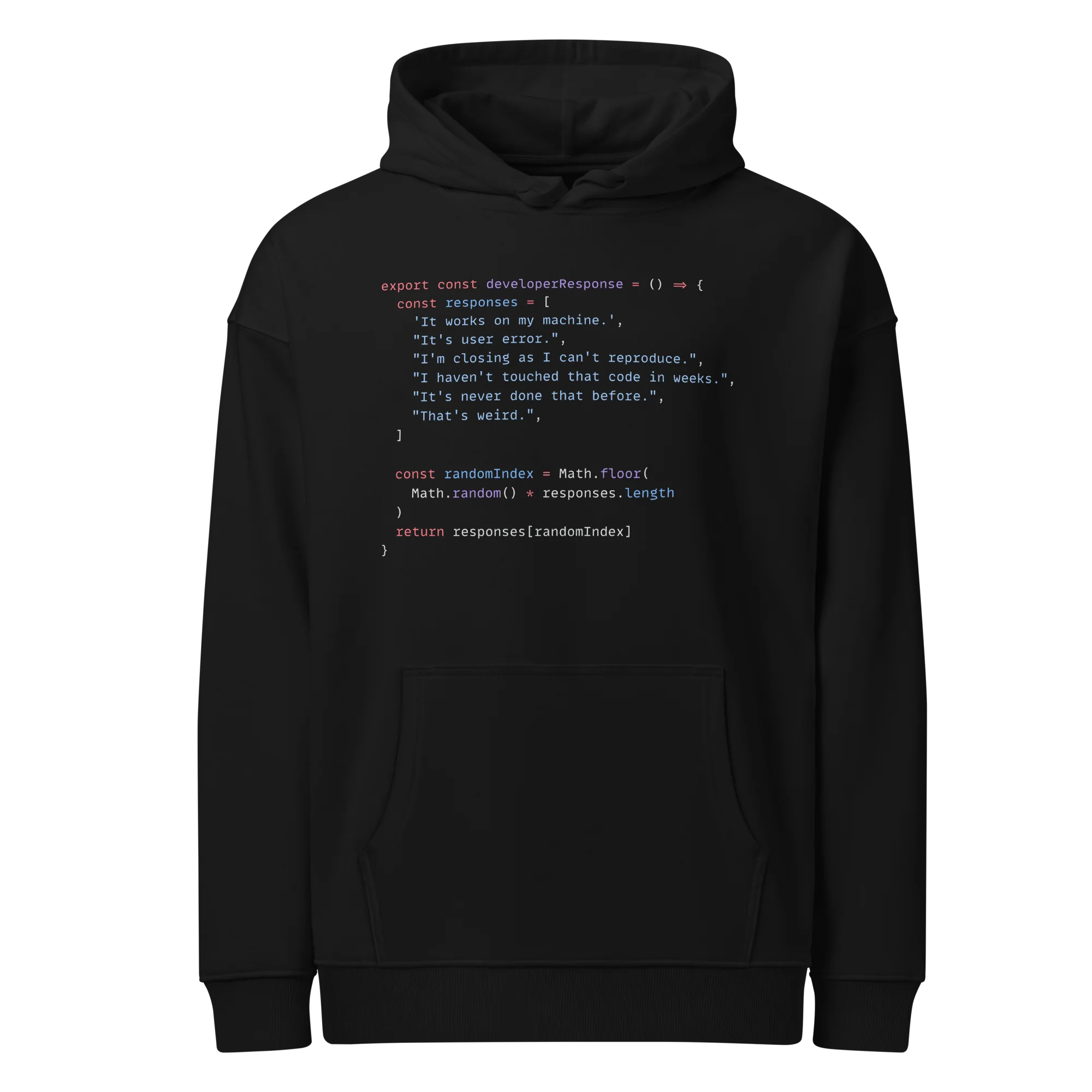 Developer Excuse Javascript Hoodie - Dark