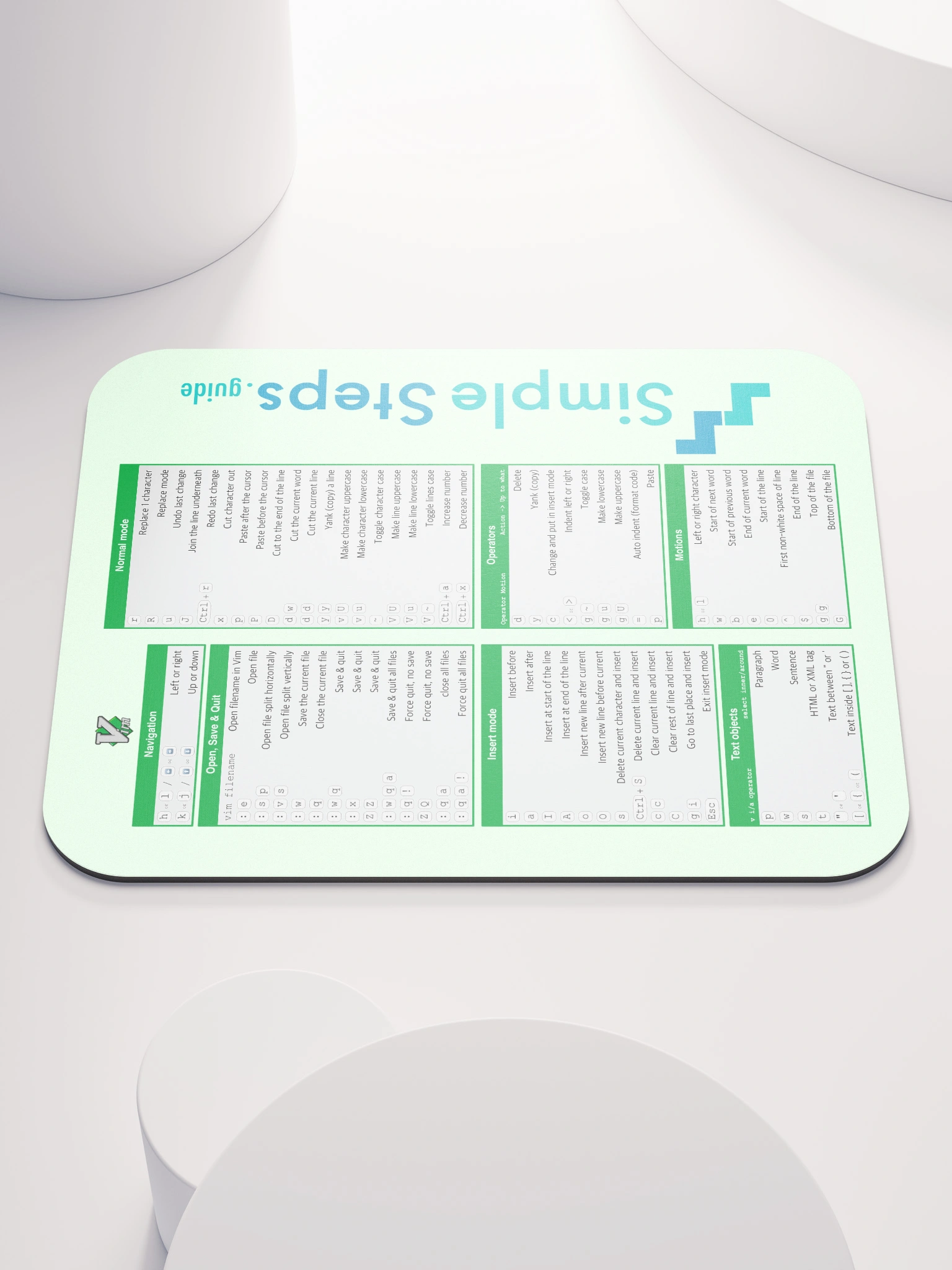 Vim Cheat Sheet Mouse Mat