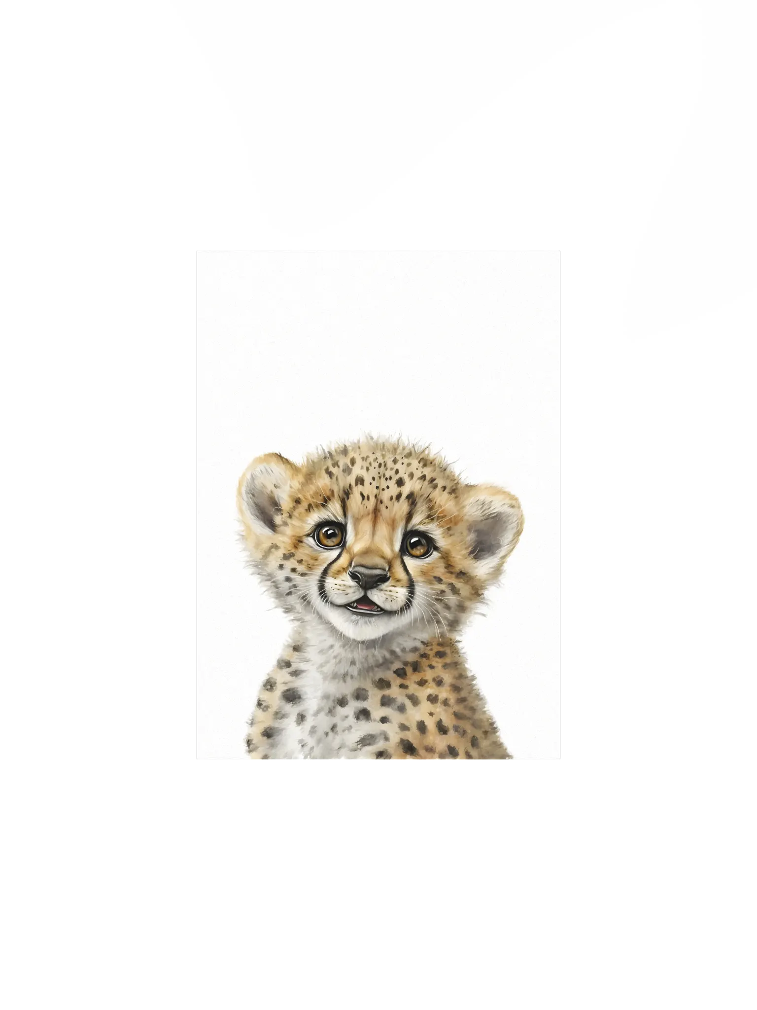Cute Baby Cheetah Safari Print | Little Budgie Home, image size:1536x2048