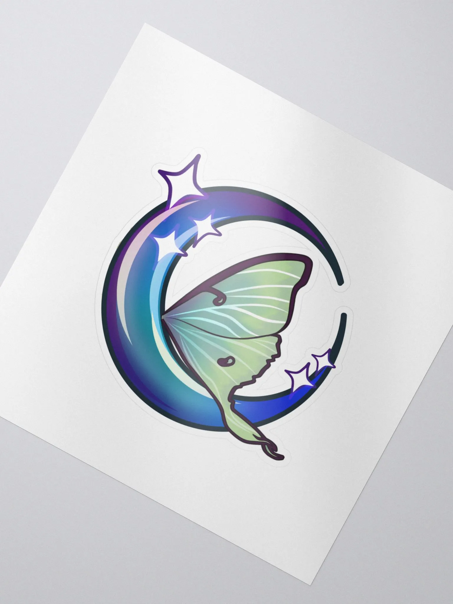 Blue Moon Sticker | LunaMothWings