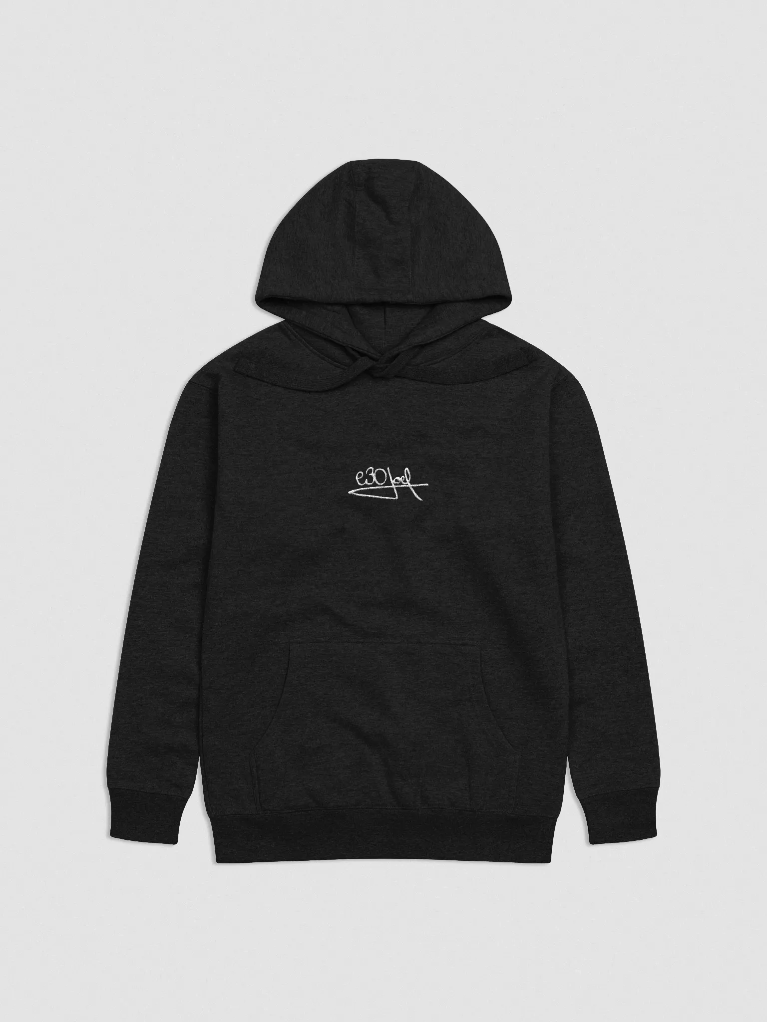 e30Joel Embroidered Signature Hoodie (White Stitch) | ImJoel