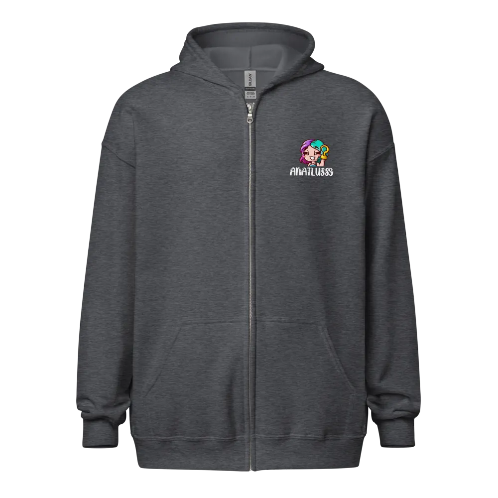 【SATIIIZ】Luca Nordic Fleece Zip-Up Next Level Unisex White Beach Fleece Full-Zip Hoodie